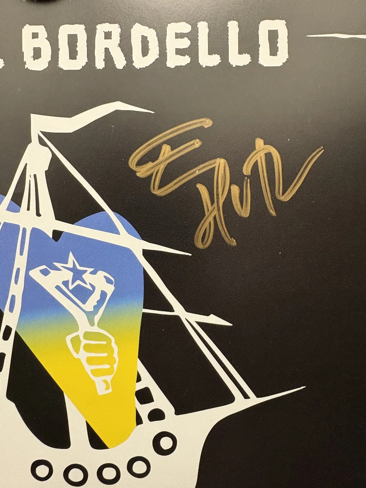 AUTO SIGNED Gogol Bordello Solidaritine 2022 Album Promo 12" Poster Litho Flat, image 2