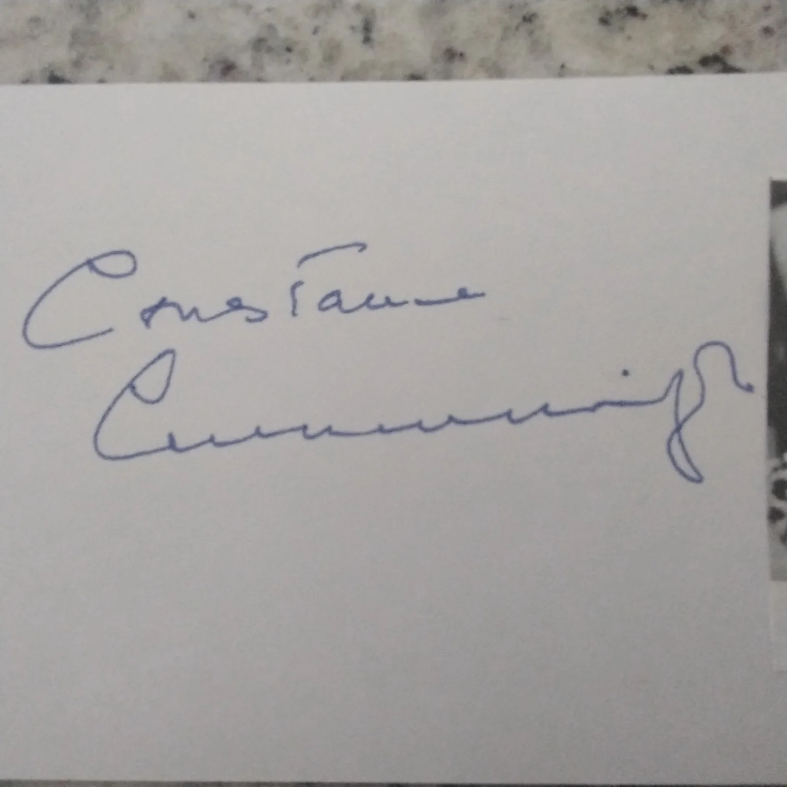 Constance Cummings SIGNED Card 30s Film Stage Actress Blithe Spirit Criminal Cod, image 3
