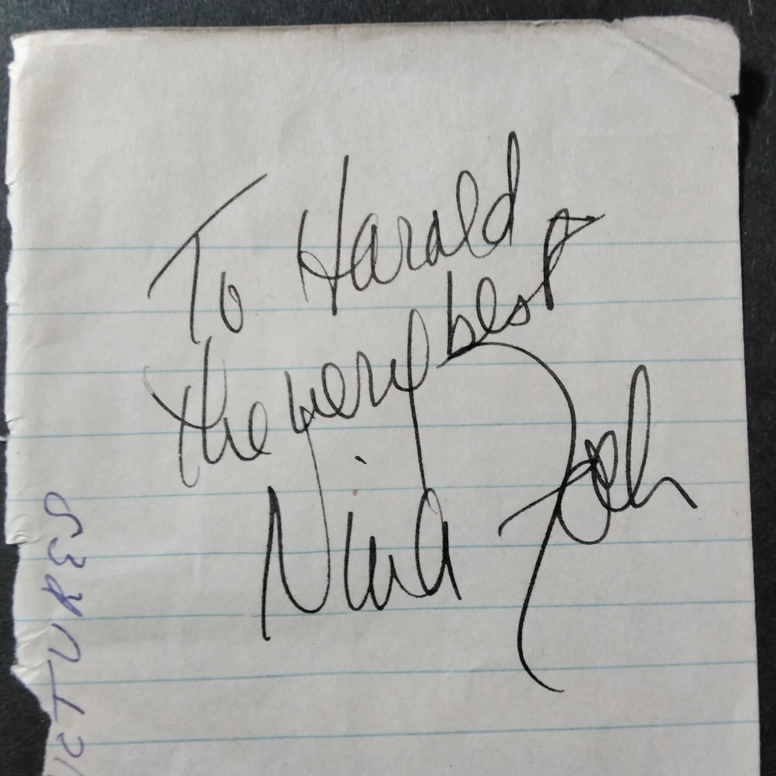 Nina Foch SIGNED Paper 50s Film Actress American in Paris Return of the Vampire, изображение 5