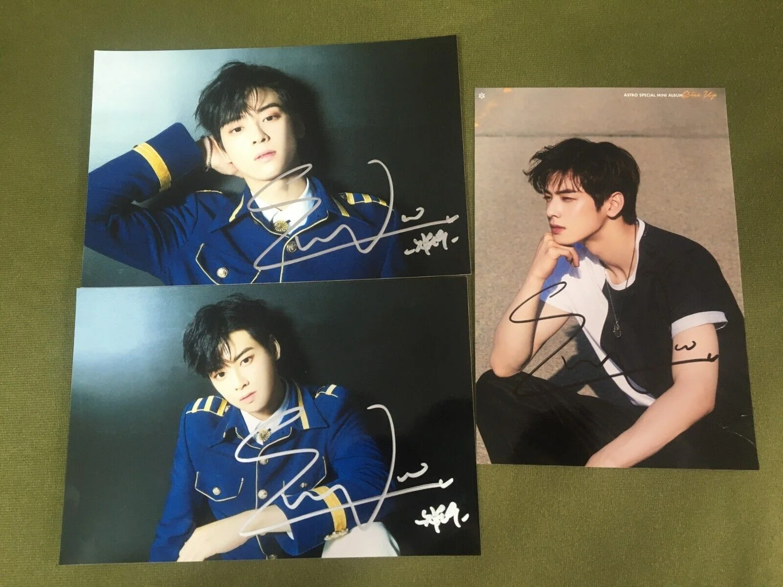 ASTRO Cha EunWoo ALL LIGHT Autographed Photo 4*6 Autographs Signed K-POP 2019A, image 2