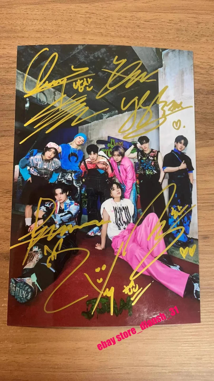 Stray Kids — Stray Kids SKZ Group Signed Photo JJAM Autographed K-POP Collection 2024 NEW, image 3