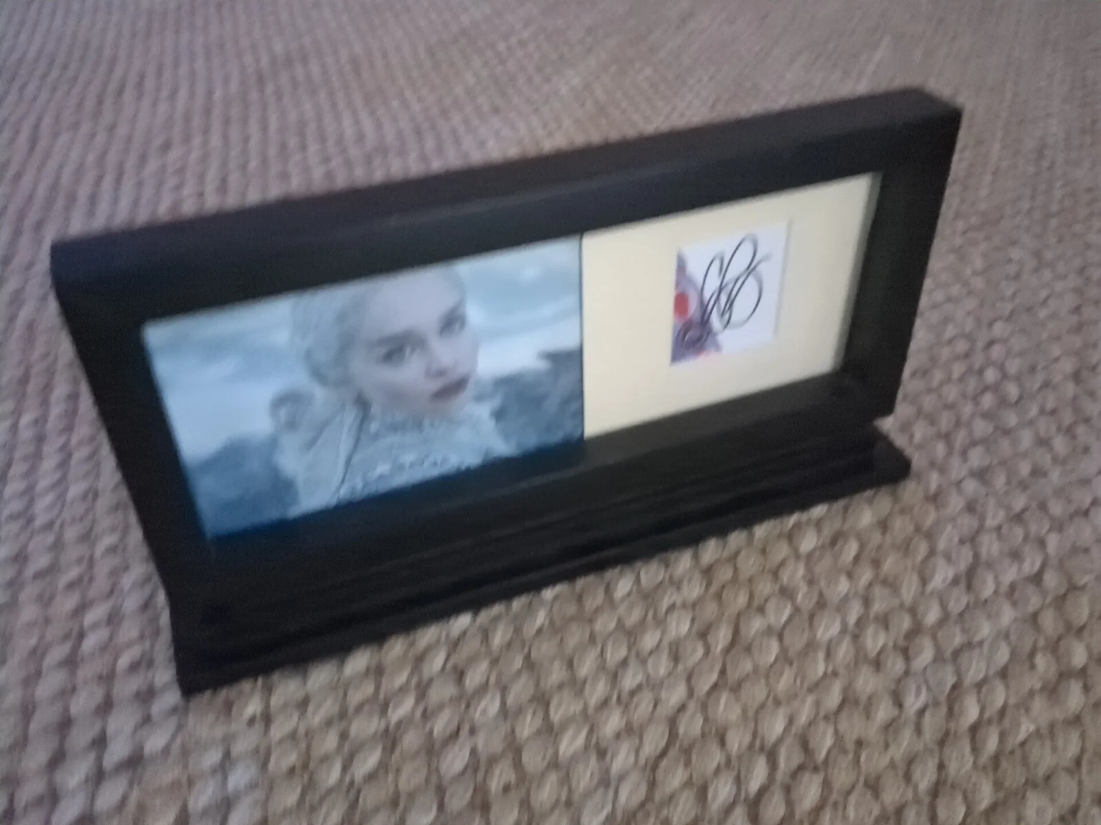 Emilia Clarke Signed Autographed - Unique Landscape - Framed, image 3