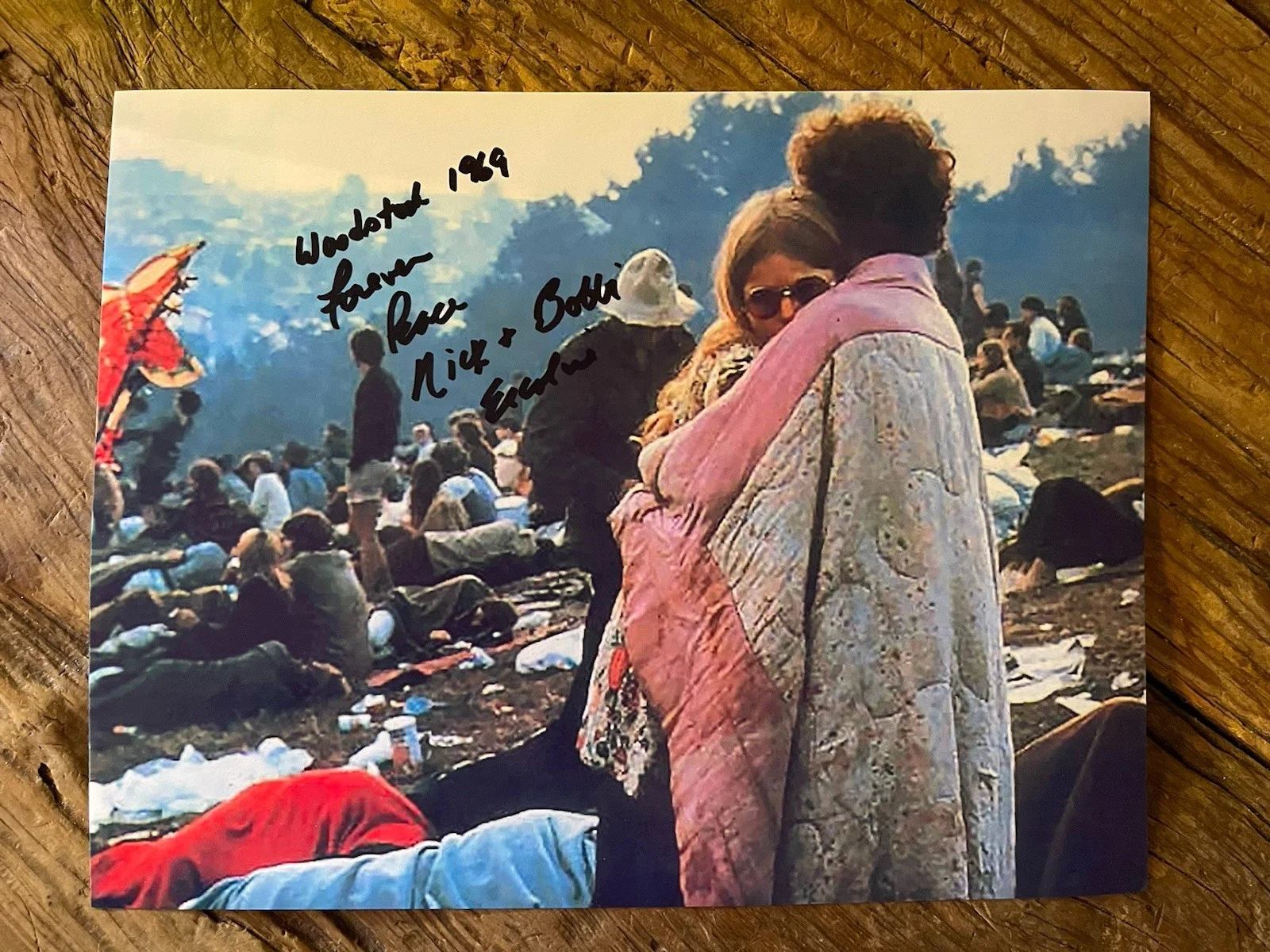 Rare Woodstock, Hand Signed by Nick And Bobbi Ercoline 8.5X11 Photograph. RARE., изображение 2