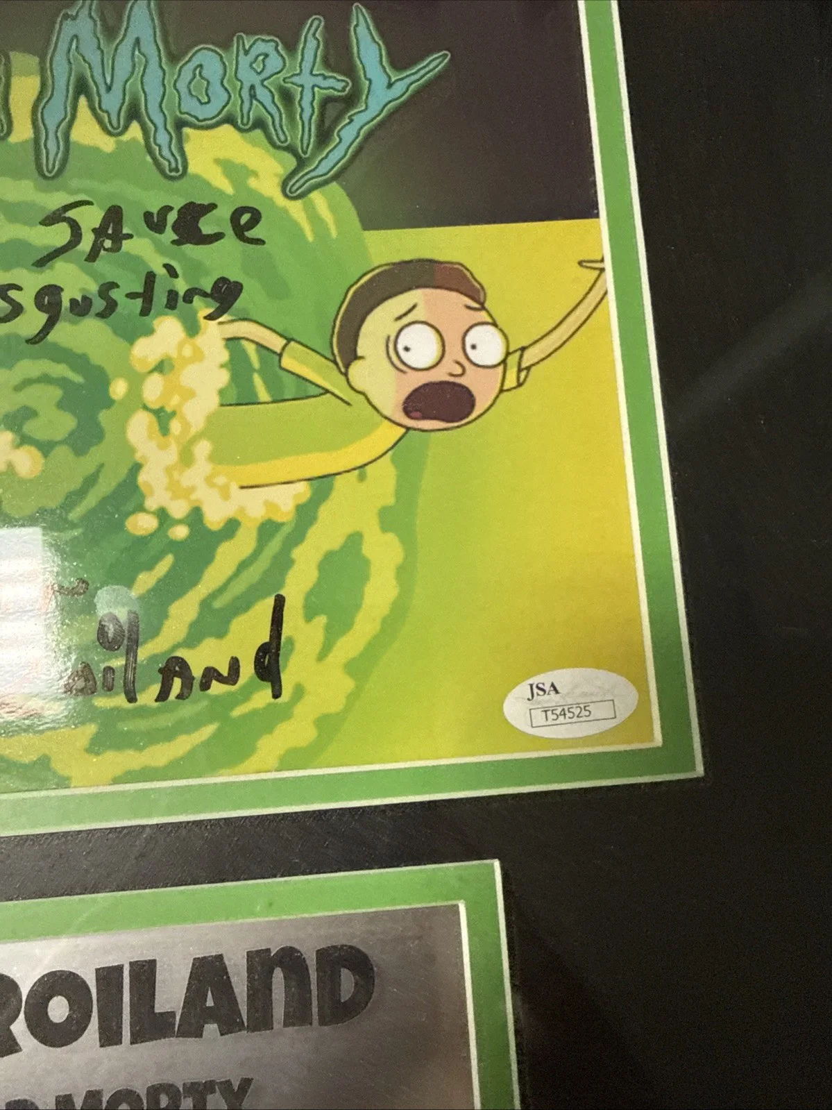 Justin Roiland Signed Rick And Morty Framed Photo Mulan Sauce Inscription JSA, изображение 3