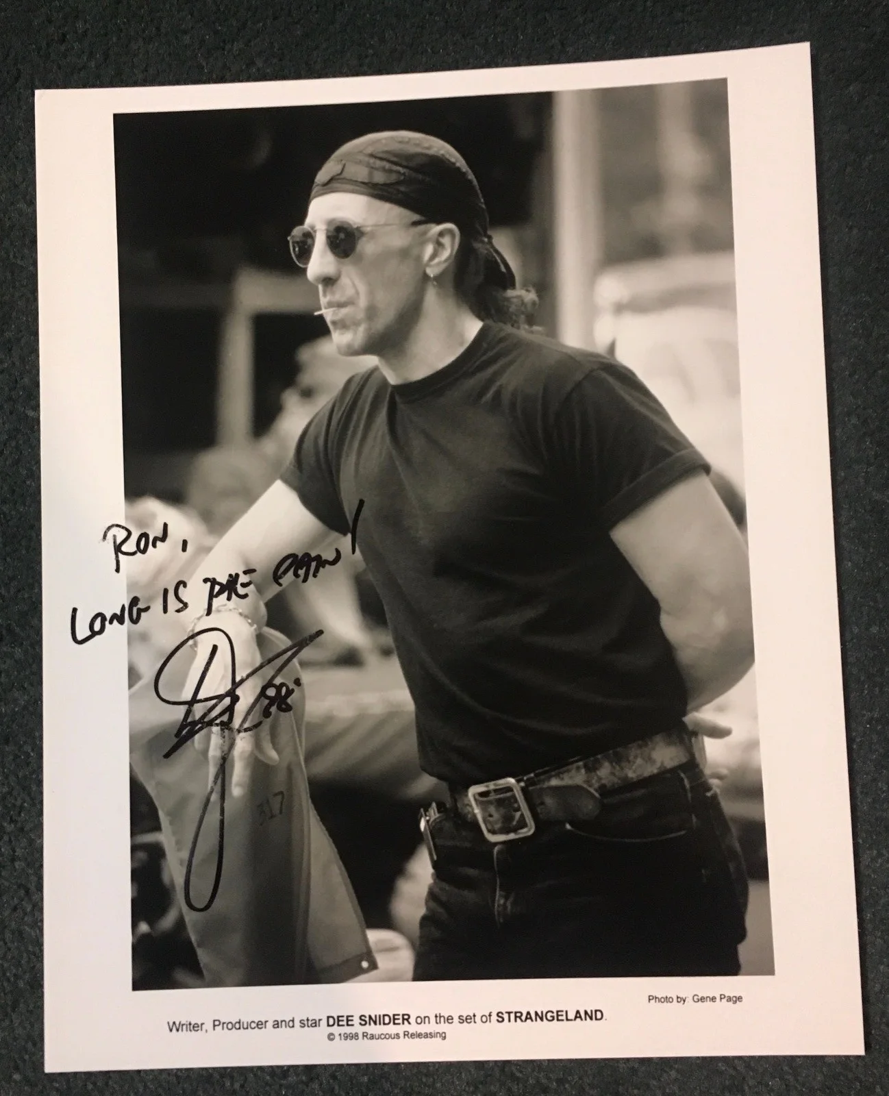 Dee Snider — STRANGELAND 1998 ORIGINAL 8x10 studio photo! DEE SNIDER AUTOGRAPHED HORROR!