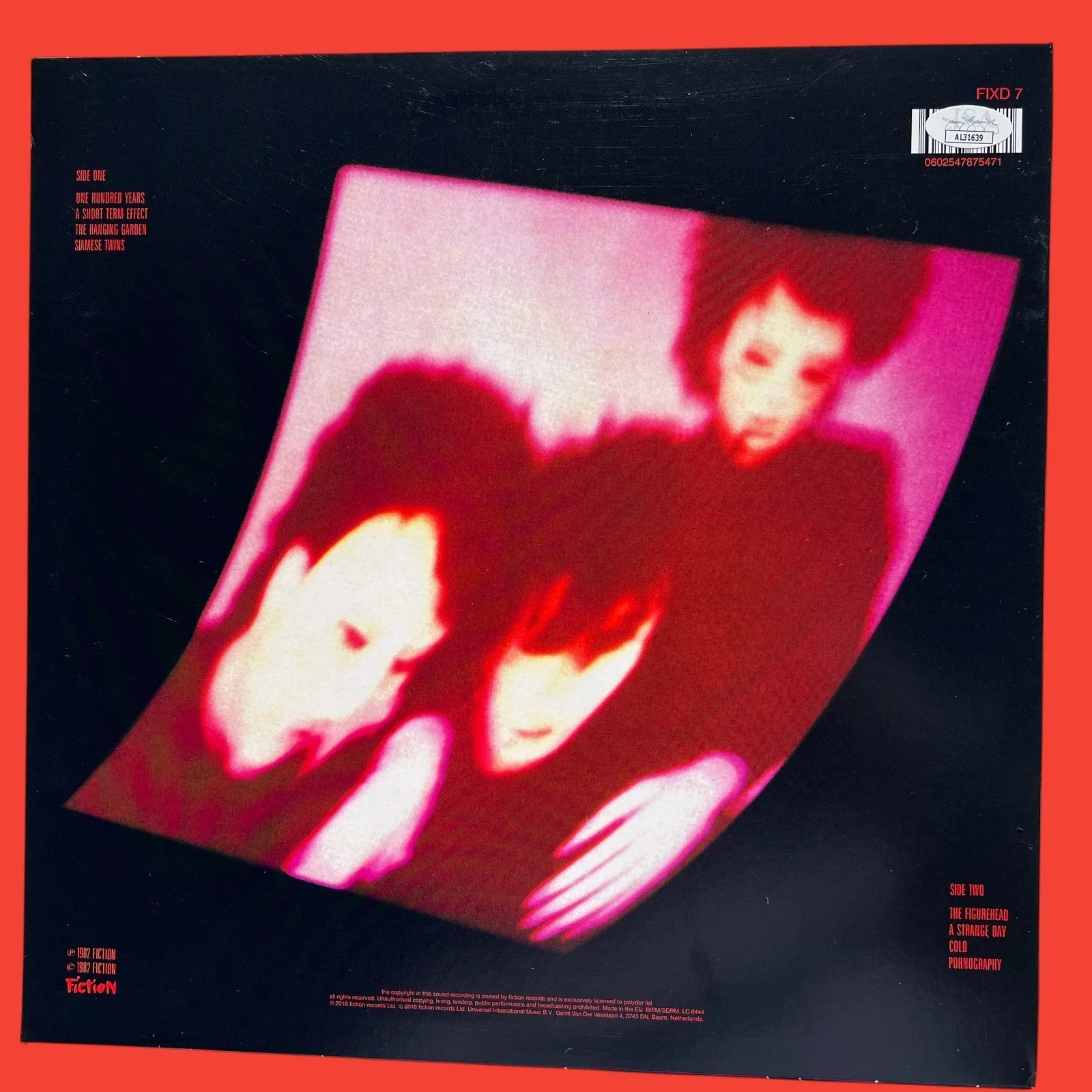 ROBERT SMITH SIGNED AUTOGRAPHED THE CURE PORNOGRAPHY VINYL ALBUM LP RECORD JSA !, изображение 2