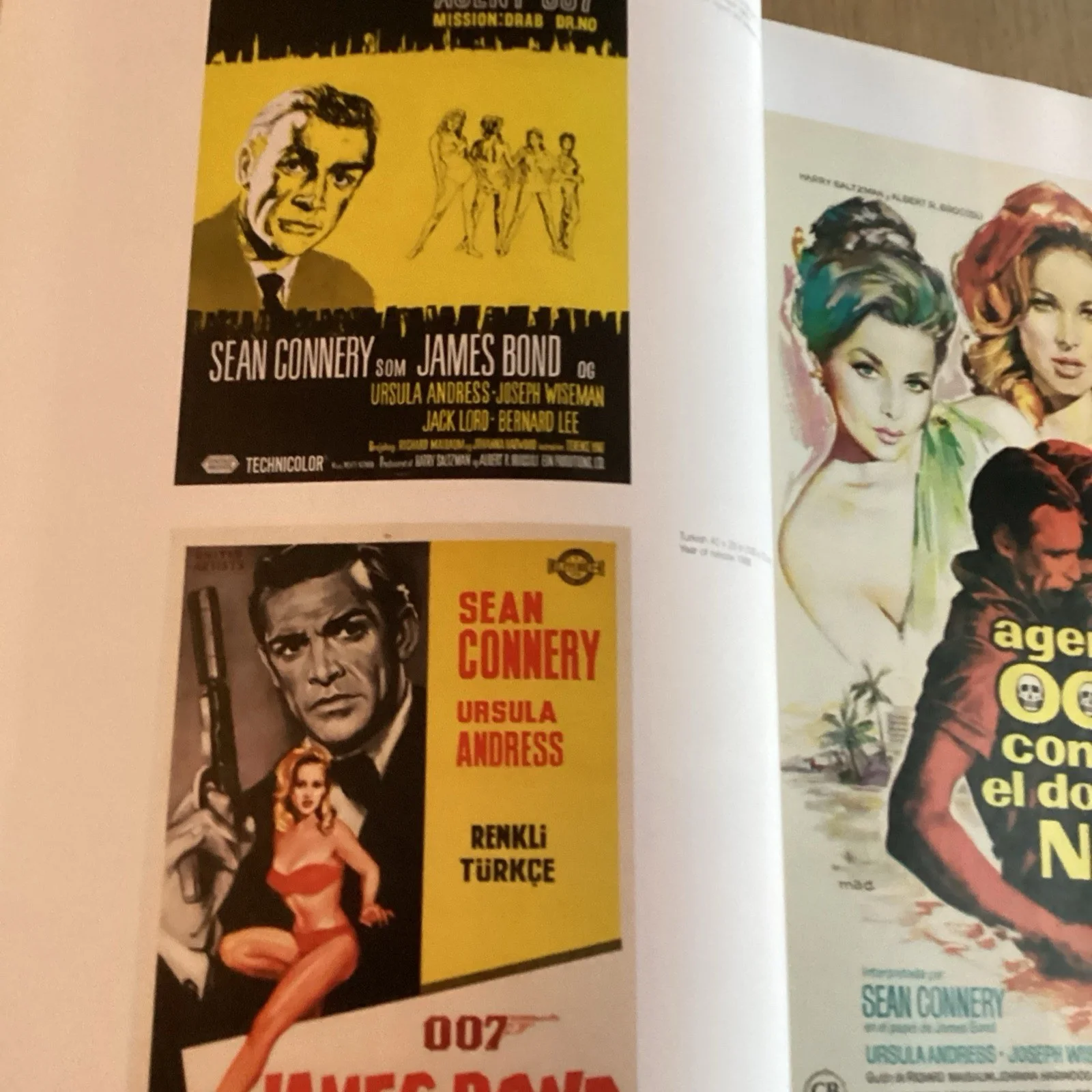 Official 007 James Bond Girl Sean Connery Vintage Art Movie Posters Art HBDJ VGC, изображение 5