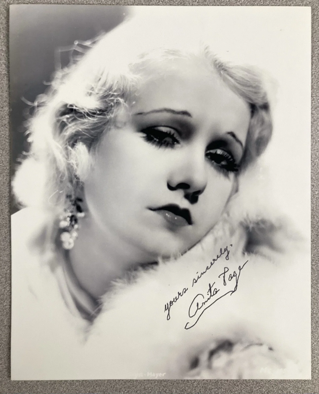 Anita Page — Anita Page Signed Photo 8x10 Actor silent Era Hollywood Autograph TPG