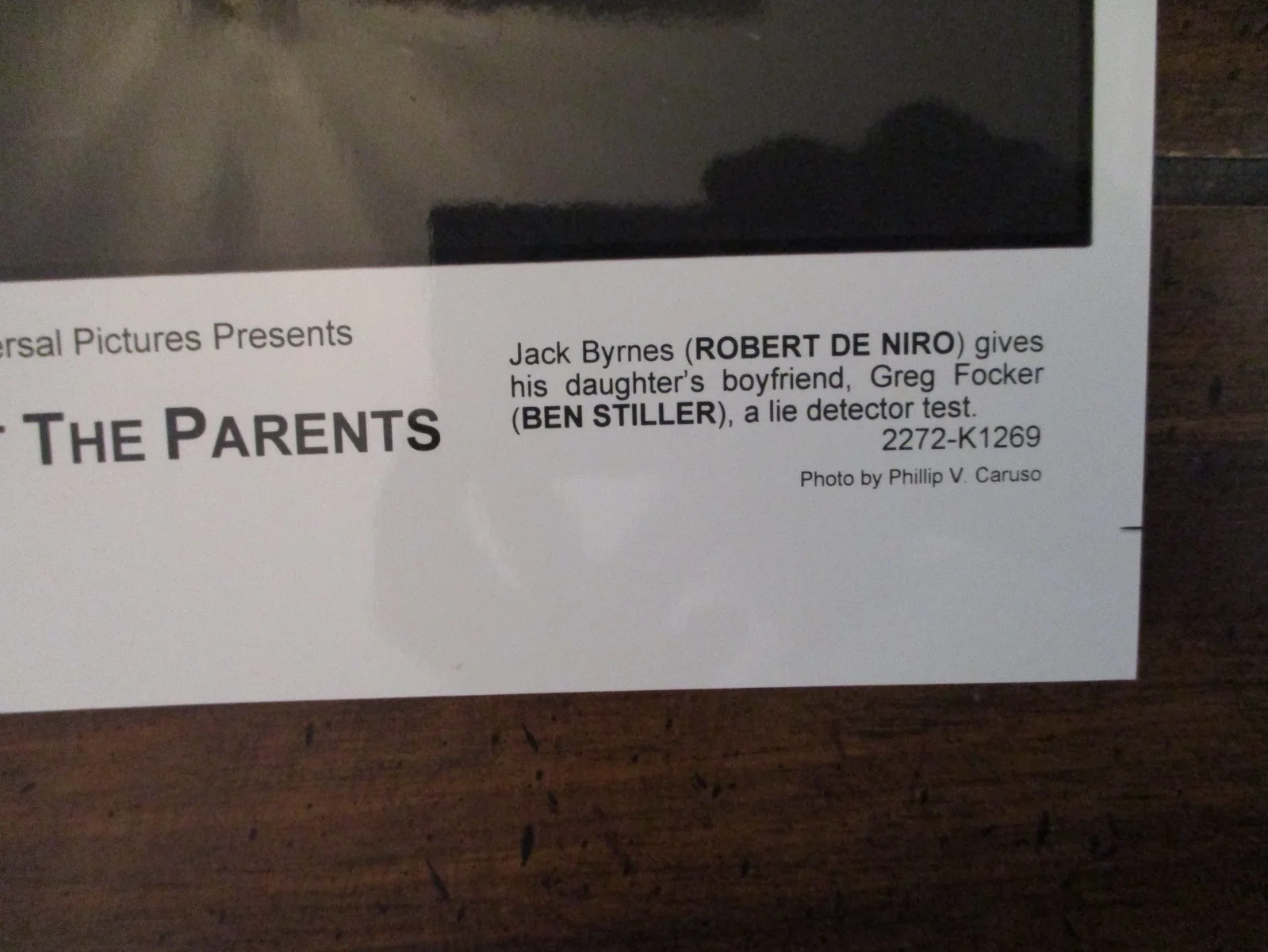 Robert De Niro/Ben Stiller("MEET THE PARENTS")2000 8 x 10 Black & White Photo, изображение 2