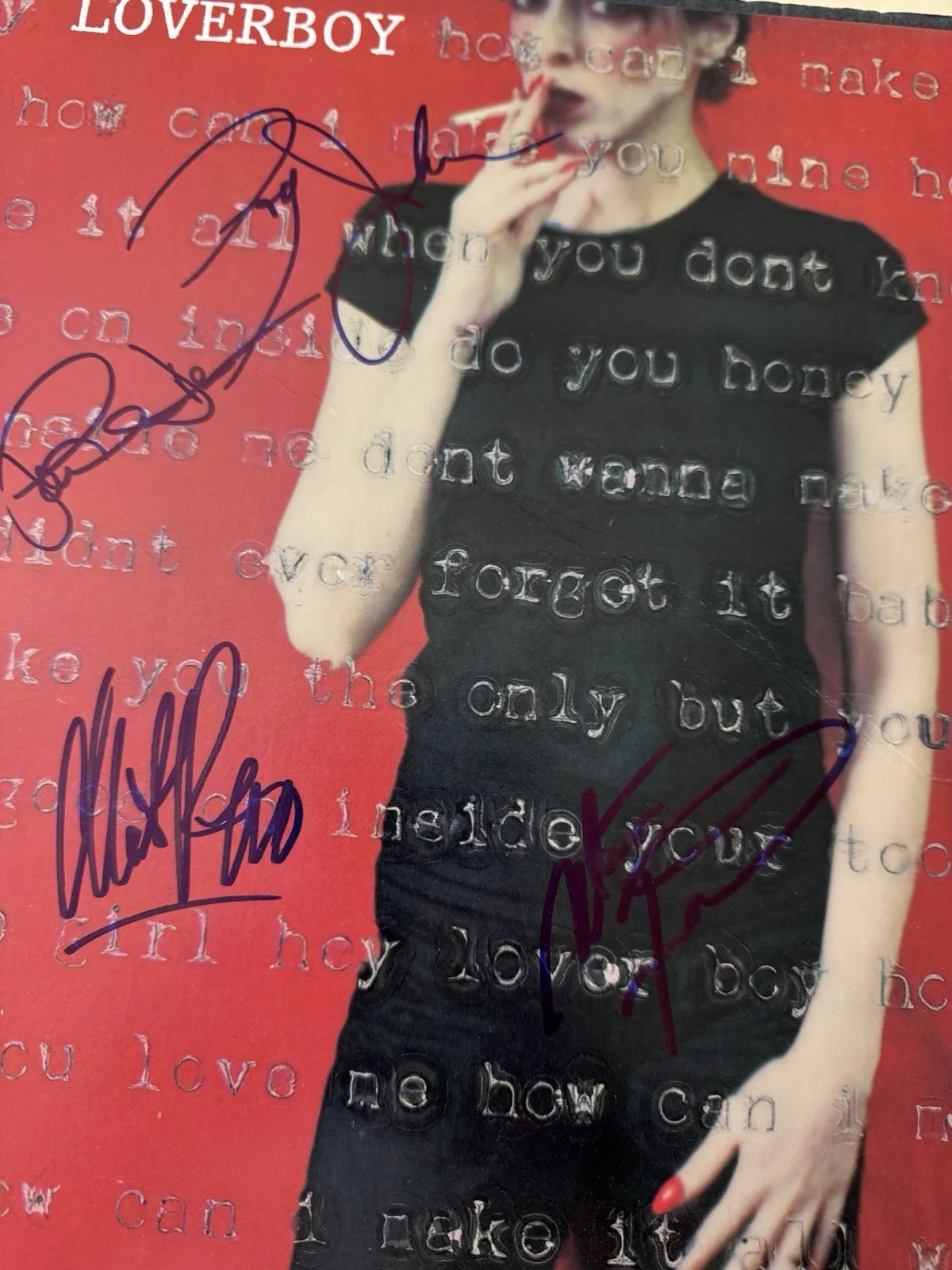 LOVERBOY Signed Self titled Vinyl JSA COA x4 MIKE Paul DOUG Matt Autographed, изображение 2