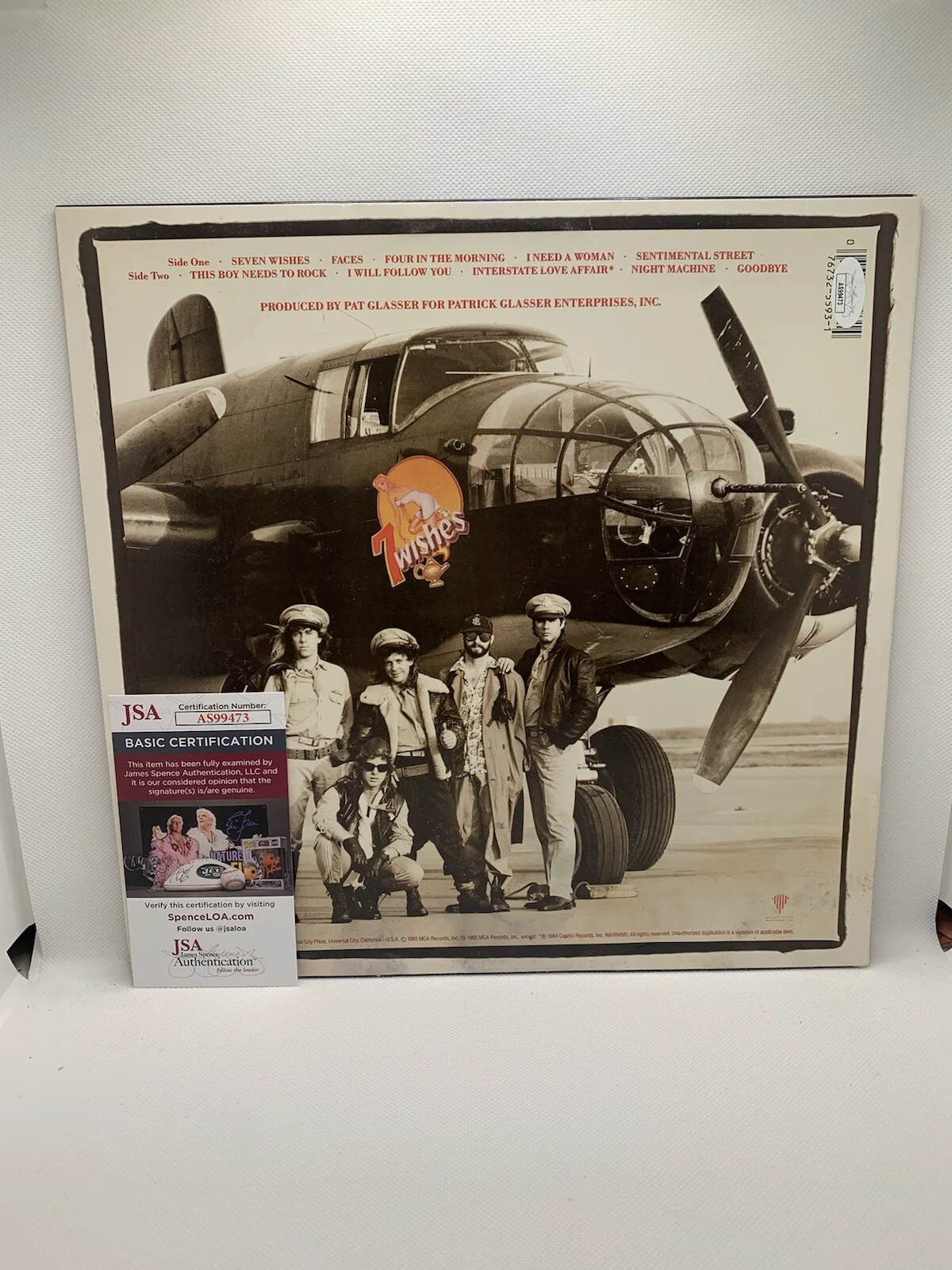 Night Ranger Signed Vinyl 7 Wishes Jack Blades Gillis & Keagy Jsa Album, изображение 3