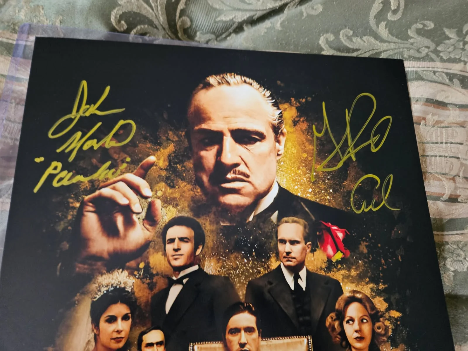 John Martino, Carlo Gianni Russo — Godfather Paulie John Martino & Carlo autographed 11x14 50th Ann. Photo JSA Cer, изображение 2
