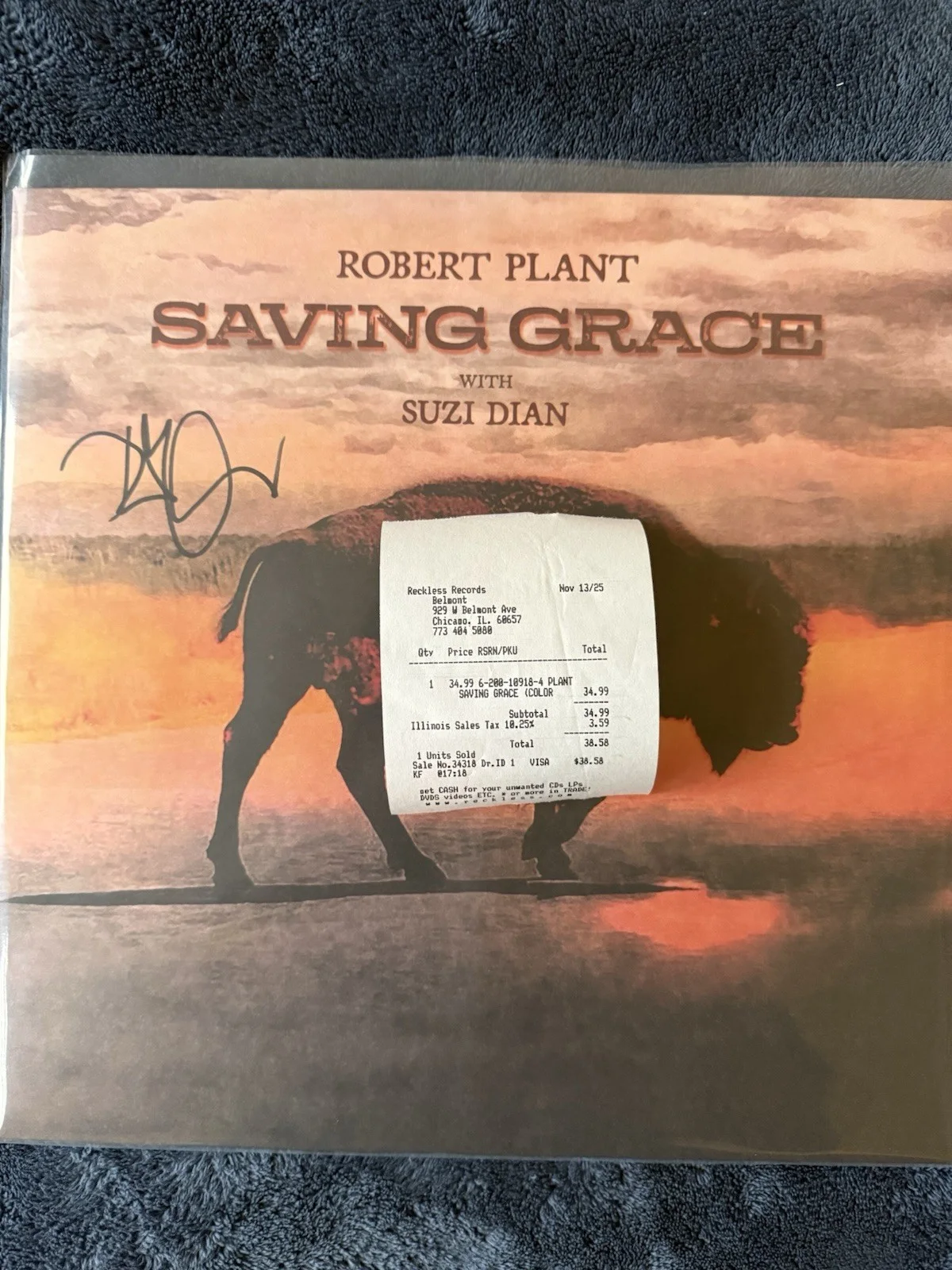 Robert Plant Saving Grace Vinyl SIGNED COVER - Led Zeppelin, image 5