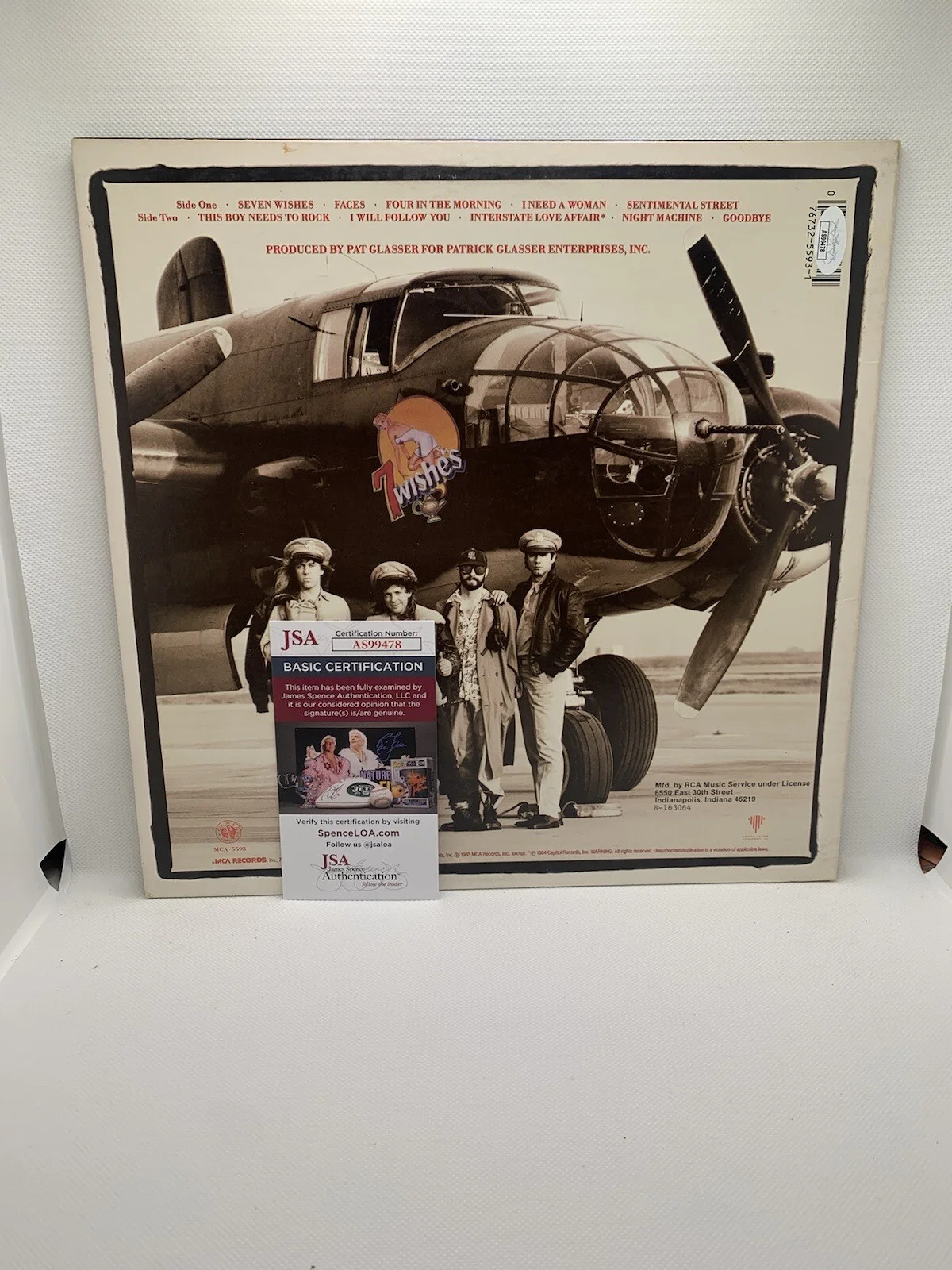 Night Ranger Signed Vinyl 7 Wishes Jack Blades Gillis & Keagy Jsa Album, изображение 2