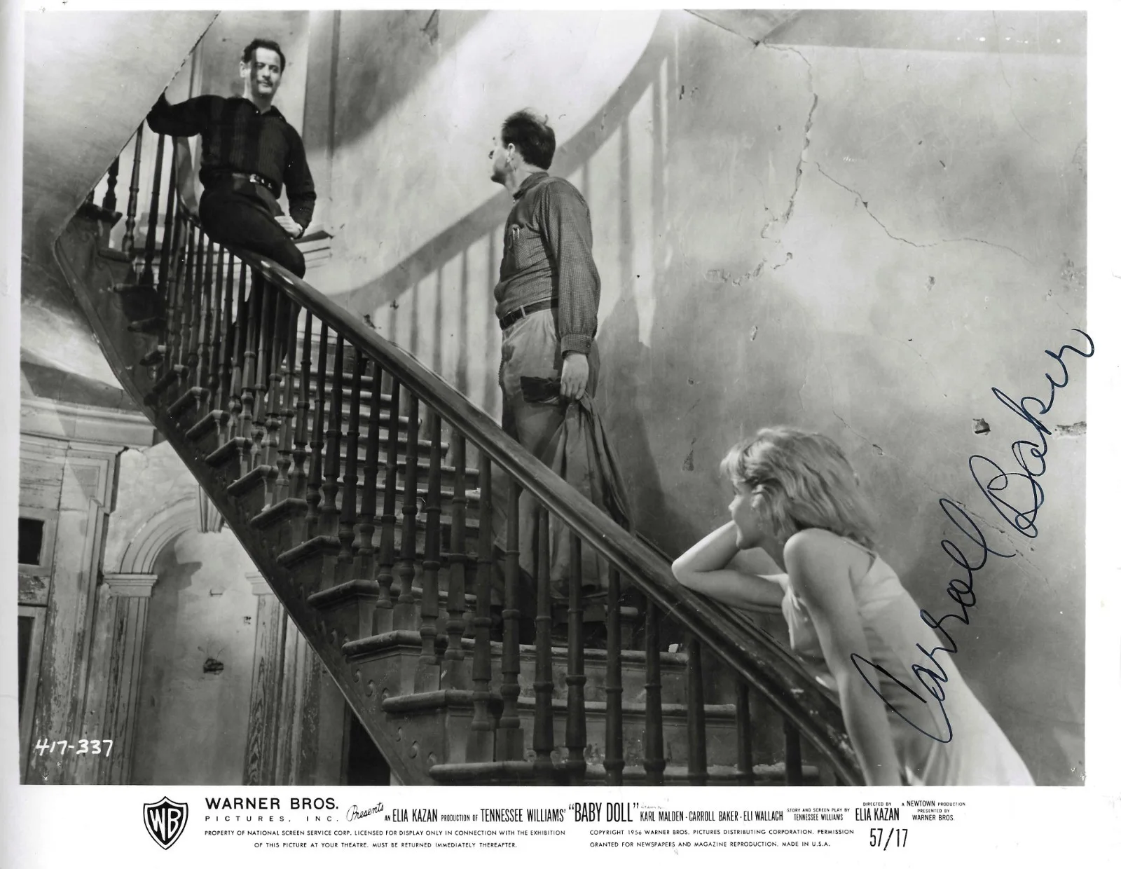 Carroll Baker — BABY DOLL Carroll Baker role signed 8x10 w. COA .The Carpetbaggers STUDIO PROMO