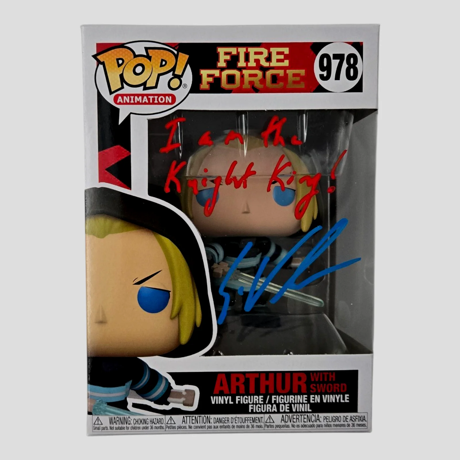 Eric Vale — Eric Vale Signed Funko Pop Arthur Fire Force Autograph Anime Manga JSA COA 615