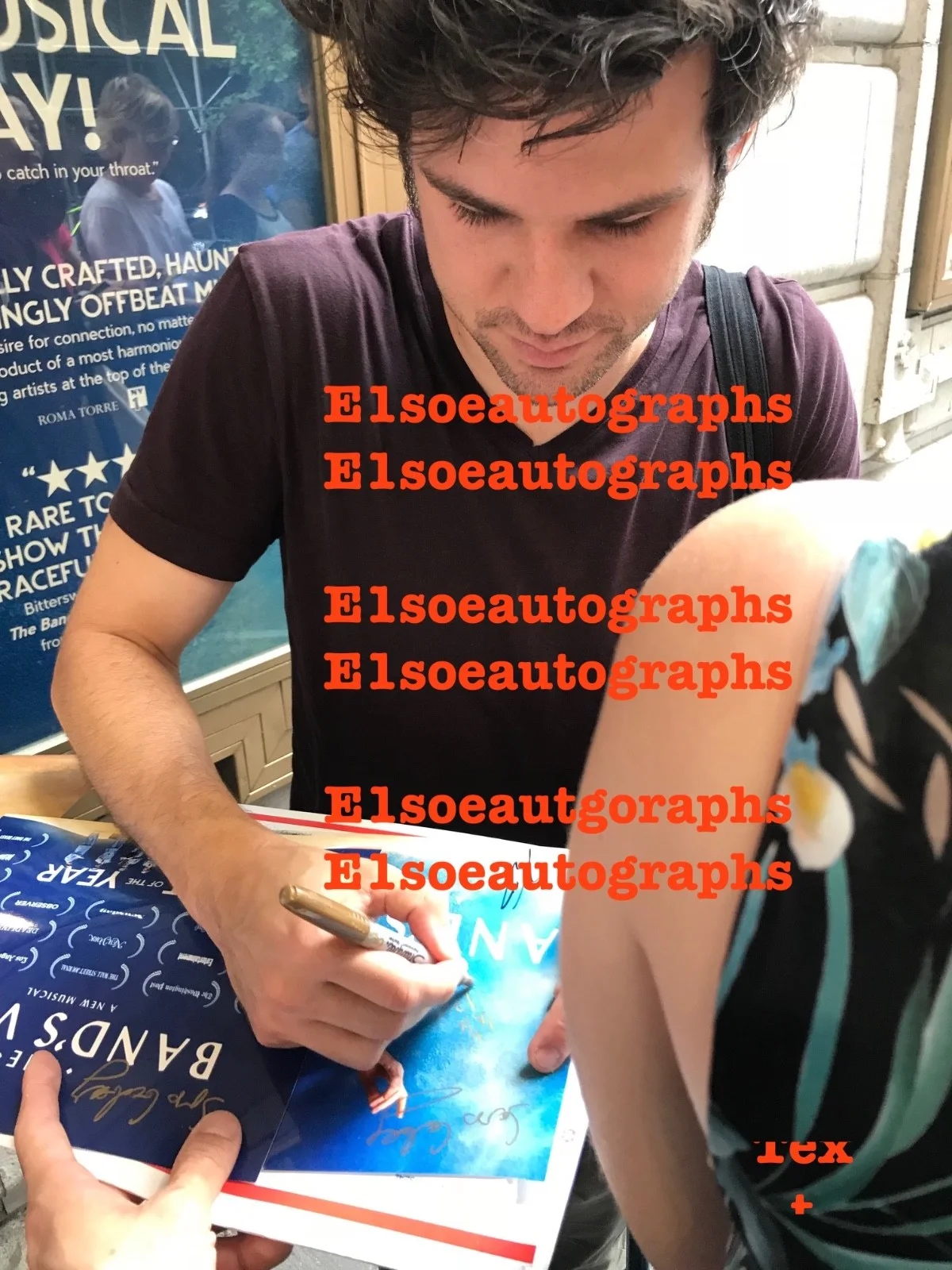 Actor — Sasson Gabay, Ari' el Stachel & Cast signed The Band's Visit 8x10 Photo. Proof, изображение 5
