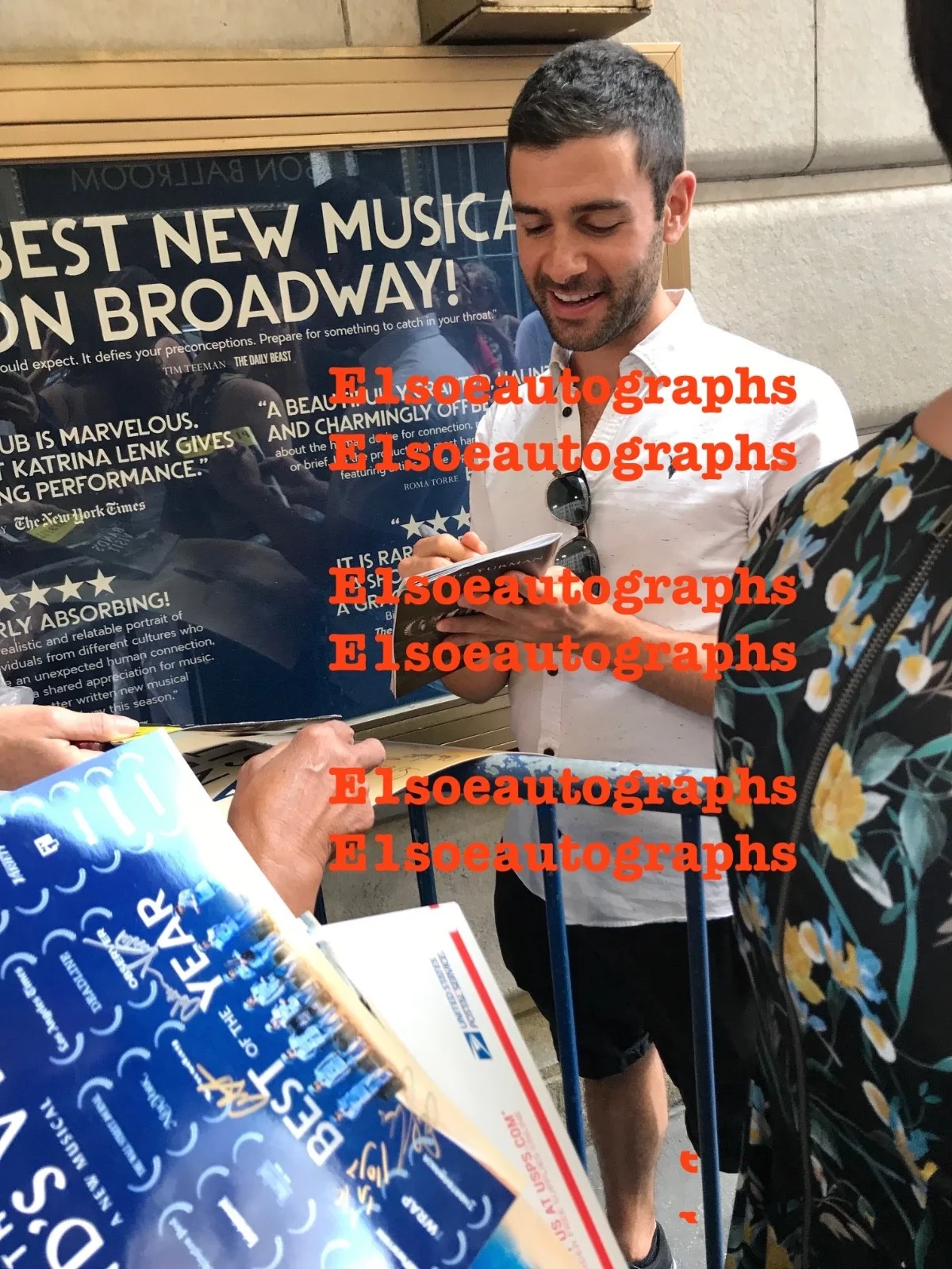 Actor — Sasson Gabay, Ari' el Stachel & Cast signed The Band's Visit 8x10 Photo. Proof, image 5
