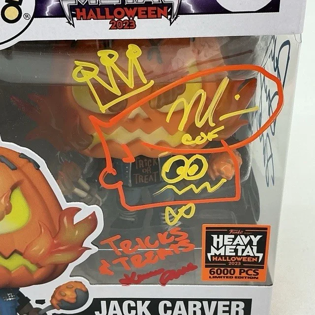 Mike Becker Autographed Heavy Metal Halloween 2023 Jack Carver Funko Pop SE SWAU, изображение 2