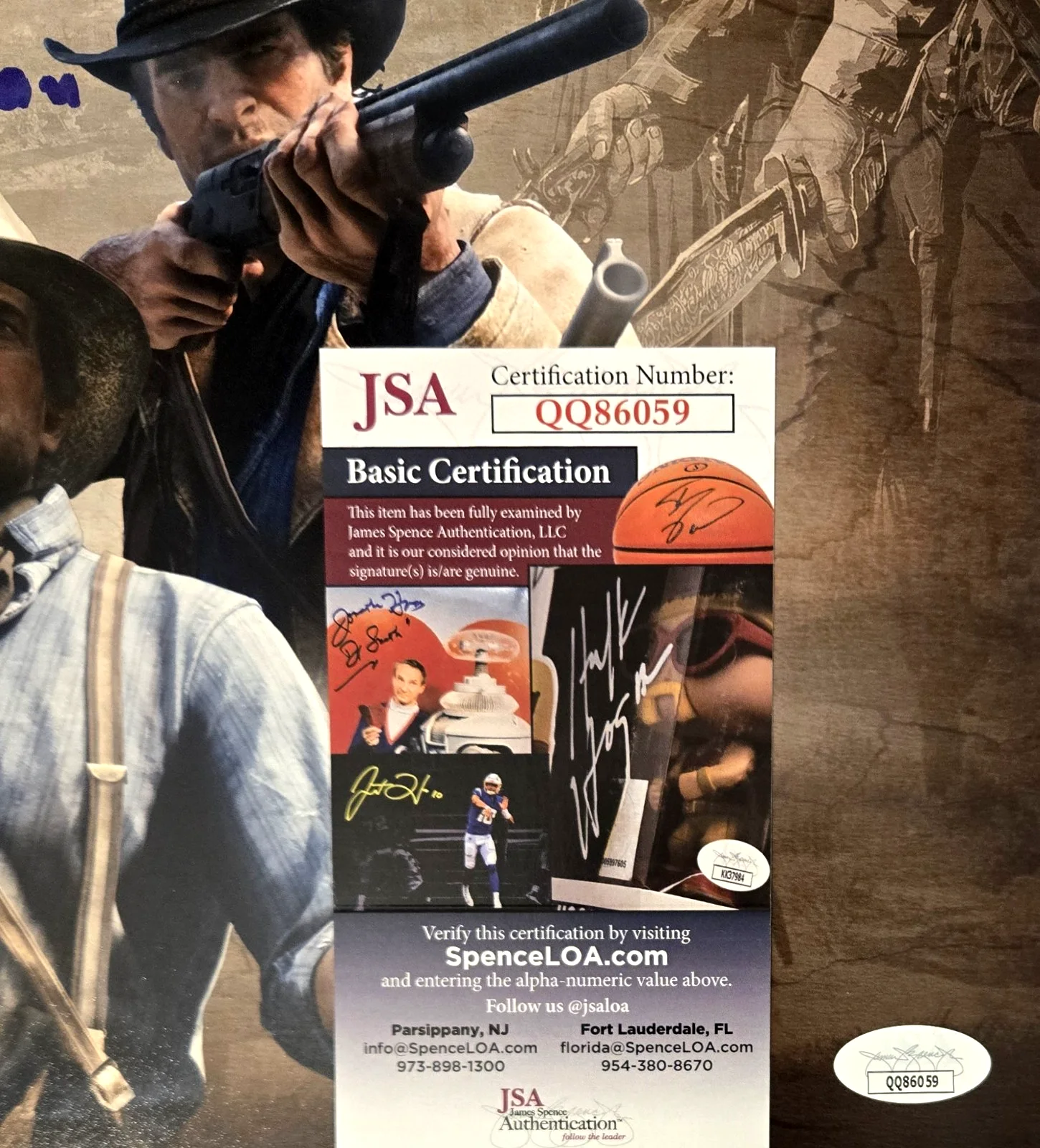 Roger Clark — Arthur Morgan Signed Photo Red Dead Redemption Roger Clark Autograph JSA COA 9, image 2