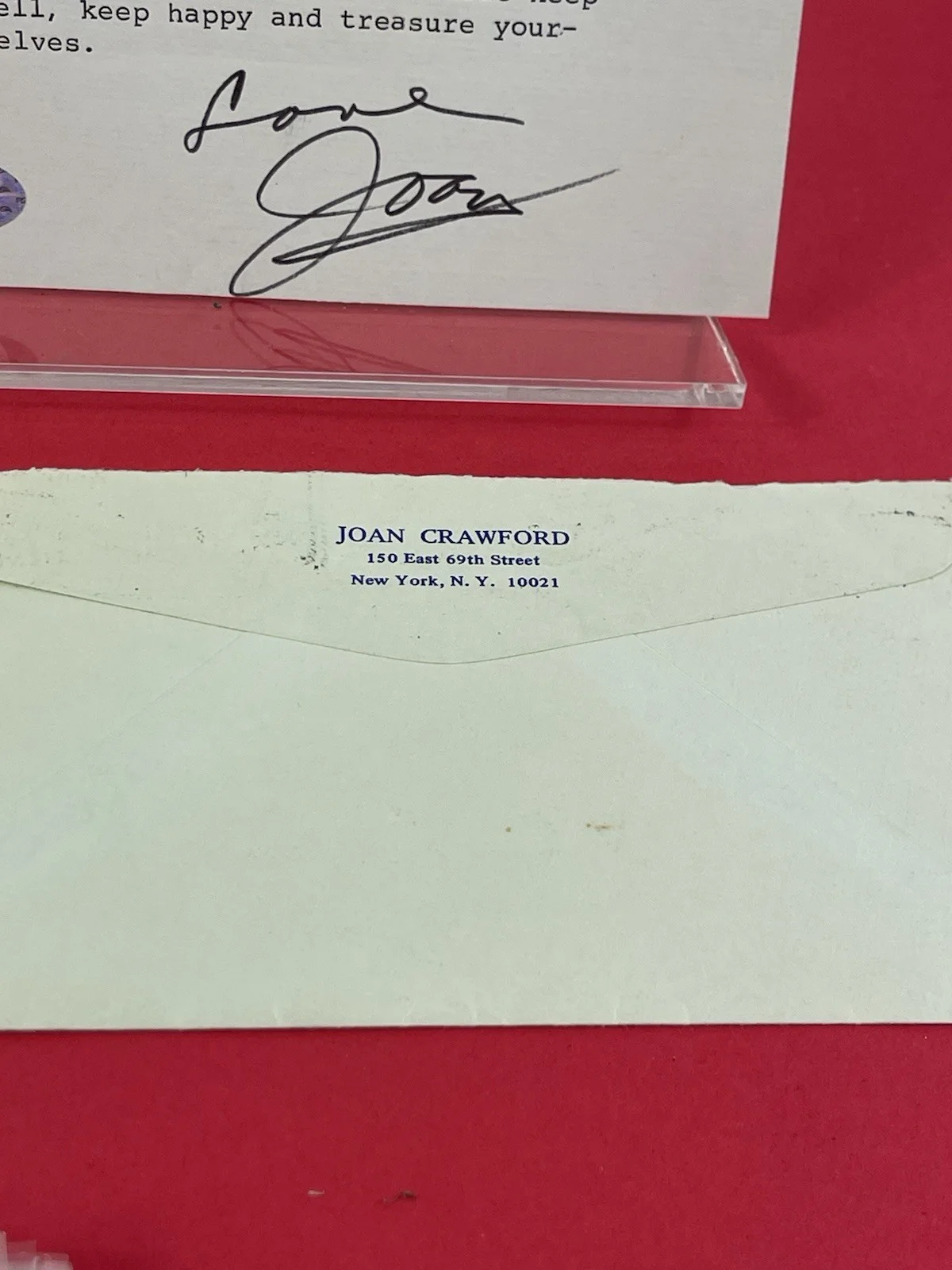 Joan Crawford — Joan Crawford Hand Signed Letter 1972 PSA Actress Academy Award Winner, изображение 4