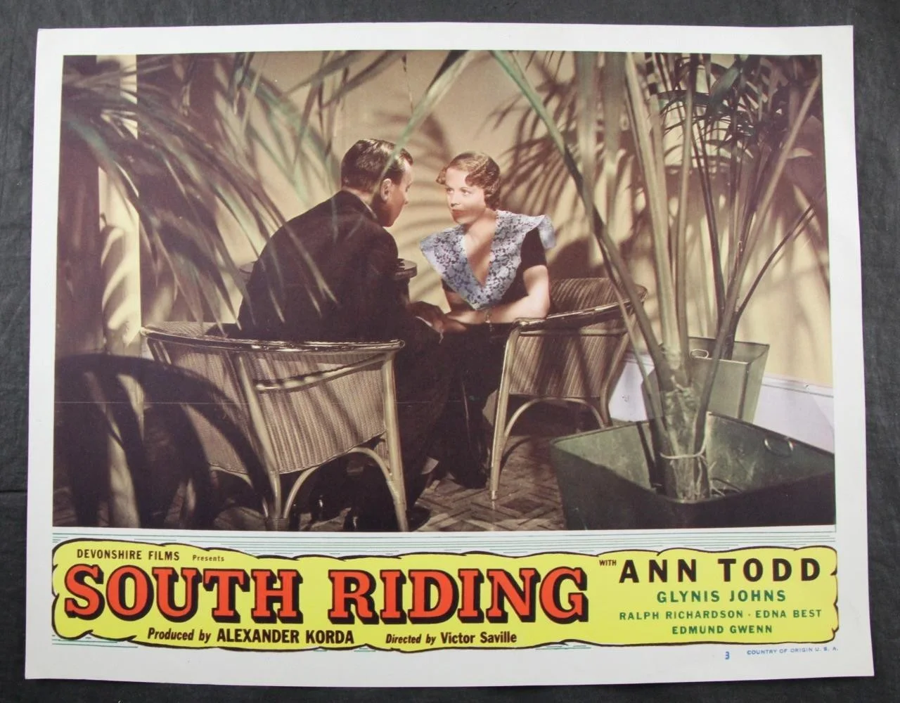 SET of 8 ORIGINAL LOBBY CARDS DEVONSHIRE FILMS SOUTH RIDING GLYNIS JOHNS 1947, image 4