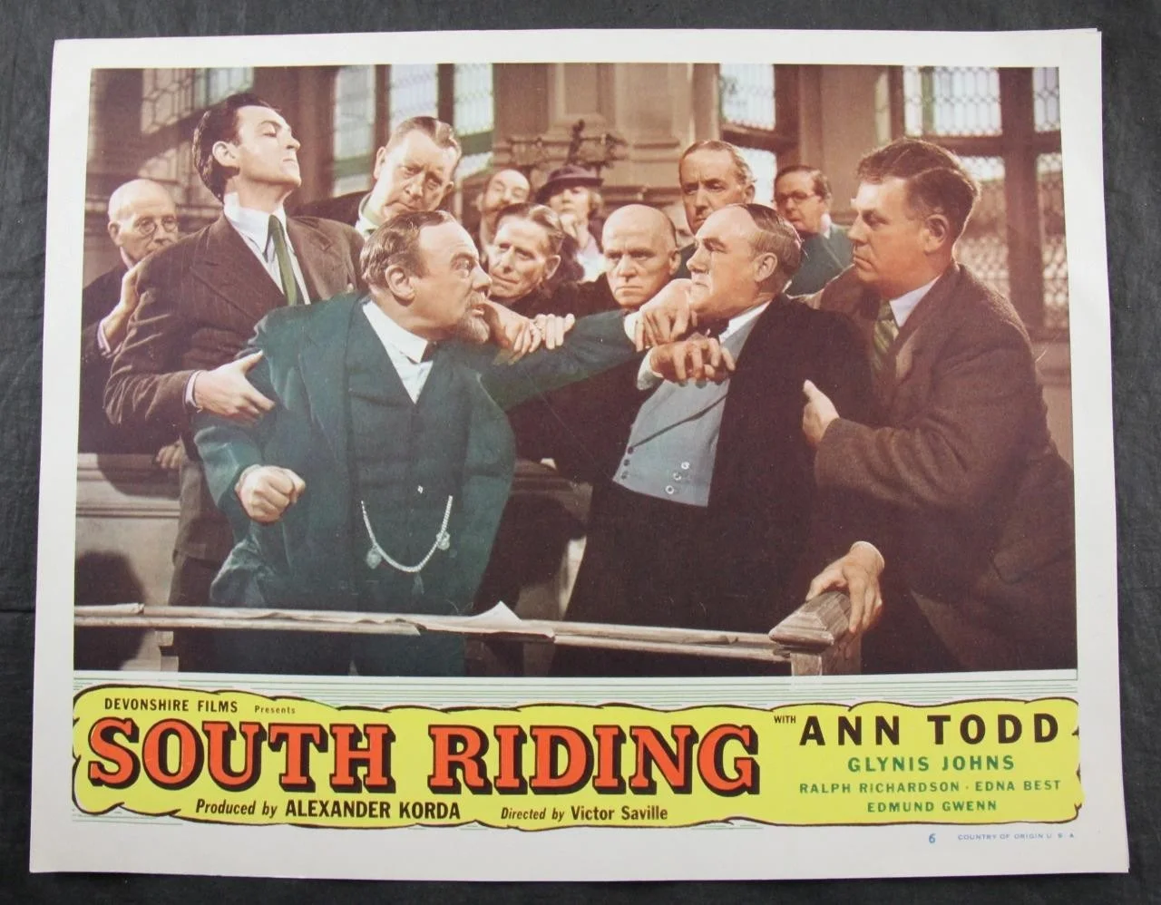 SET of 8 ORIGINAL LOBBY CARDS DEVONSHIRE FILMS SOUTH RIDING GLYNIS JOHNS 1947, image 5