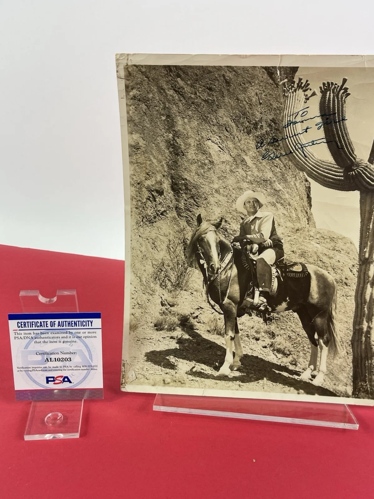 Gene Autry (RIP, 1998 ) PSA COA Certified Authentic Hand Signed 8x10, image 2