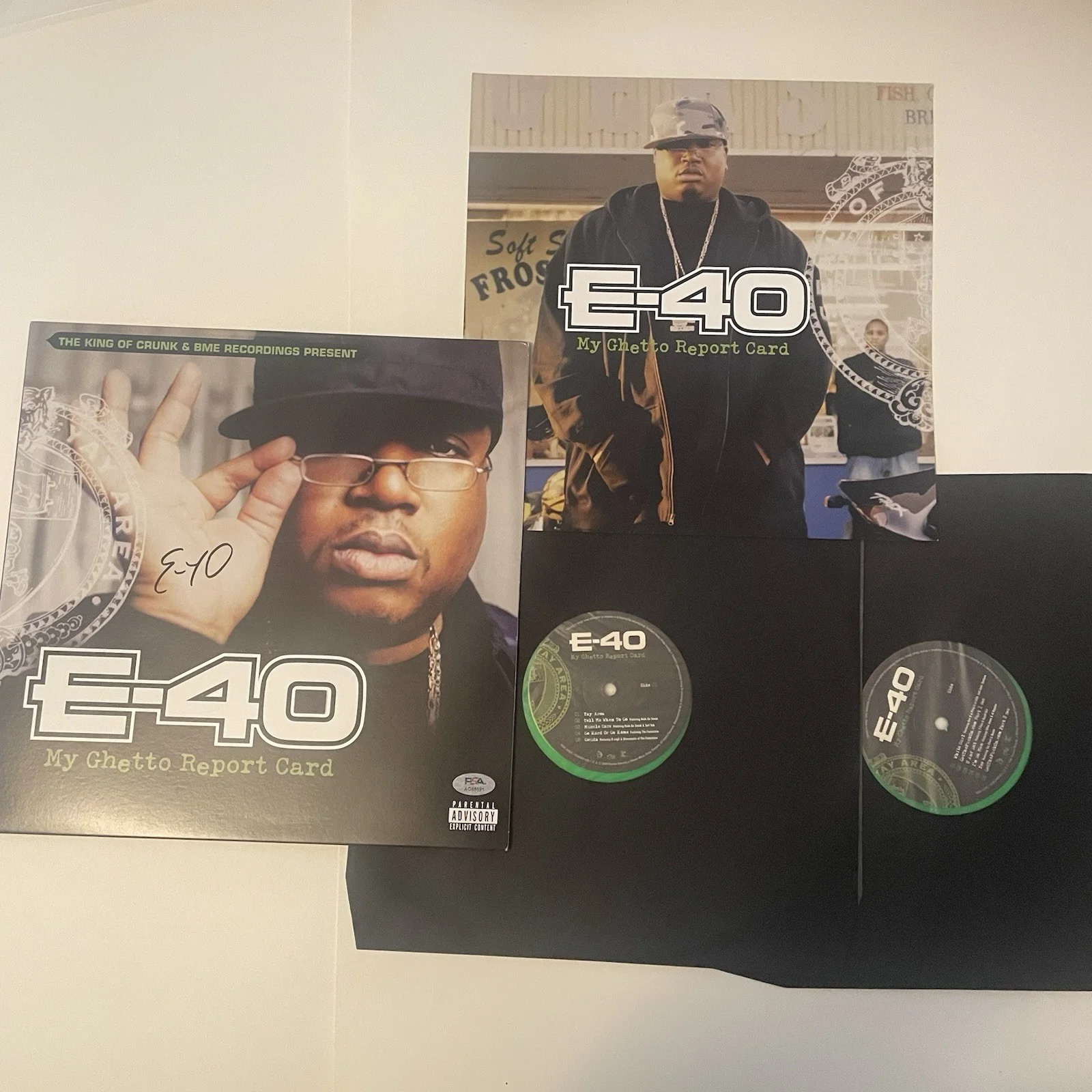 E-40 Signed My Ghetto Report Card LP Vinyl PSA/DNA COA Autographed Album, изображение 4