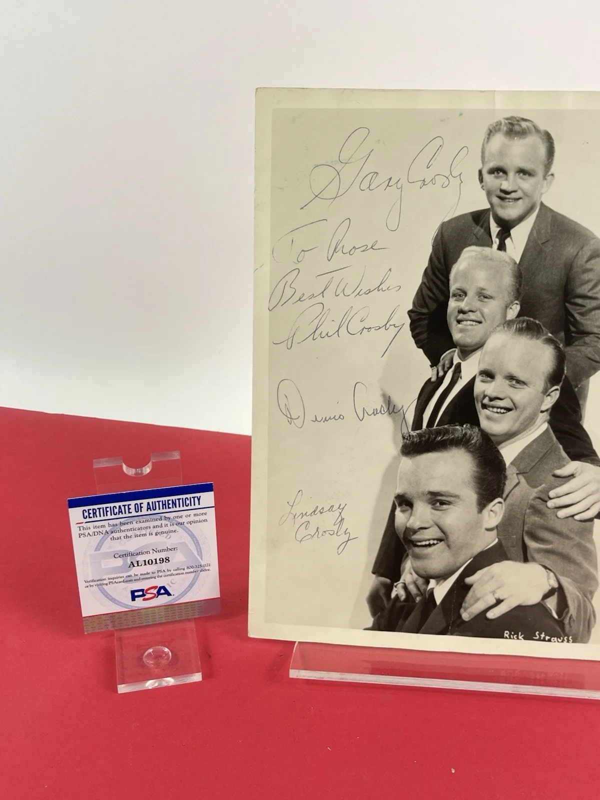 The Crosby Brothers PSA COA Certified Authentic Hand Signed By all Four 8x10, изображение 2