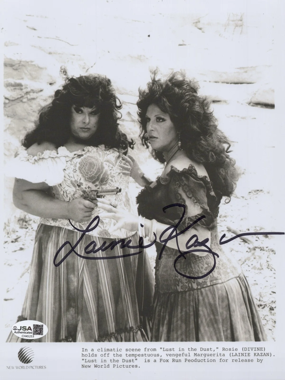 Lainie Kazan — LAINIE KAZAN Signed 8x10 PHOTO LUST IN THE DUST Autograph MARGUERITA JSA COA