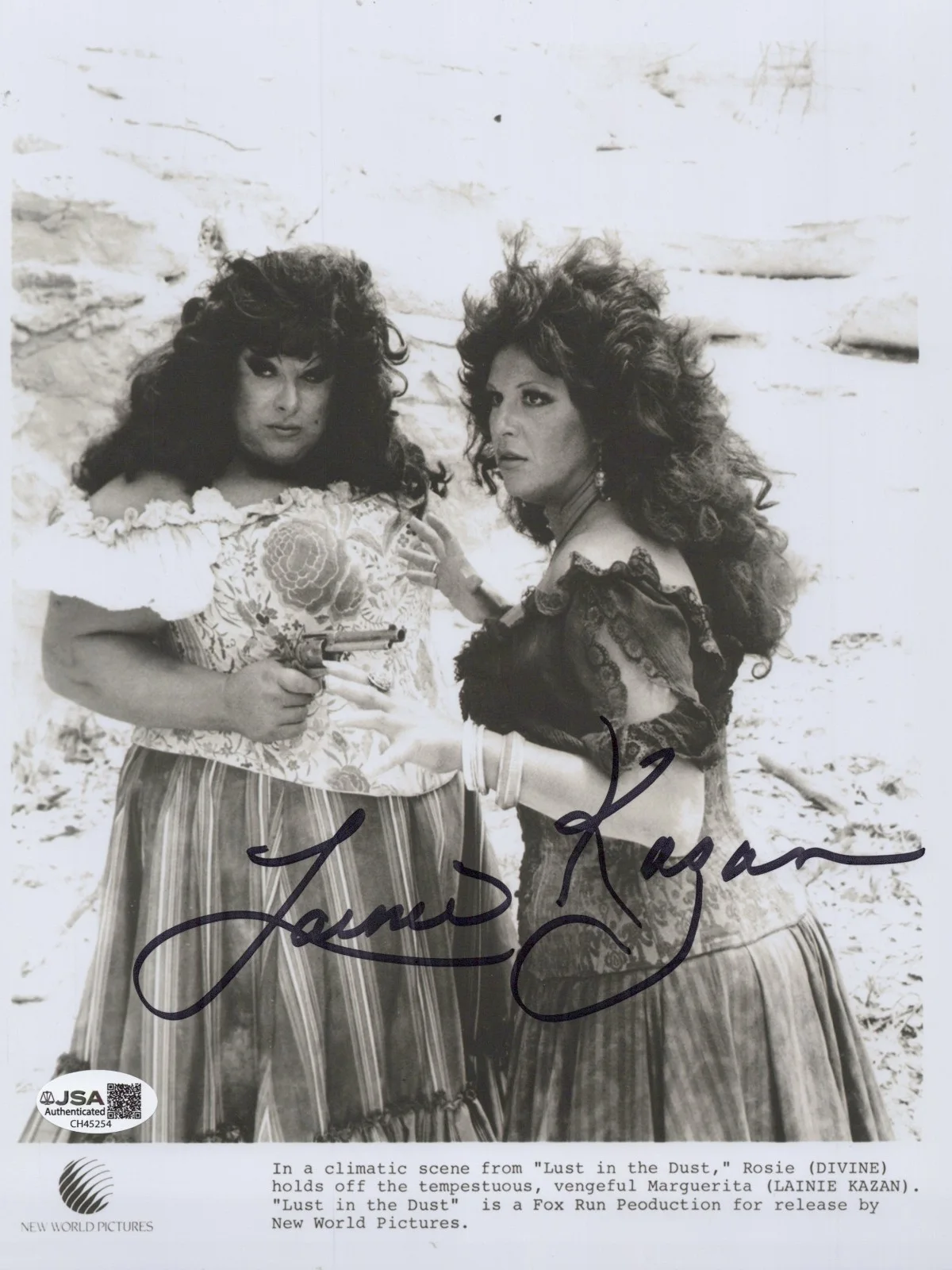 Lainie Kazan — LAINIE KAZAN Signed 8x10 PHOTO LUST IN THE DUST Autograph MARGUERITA JSA COA