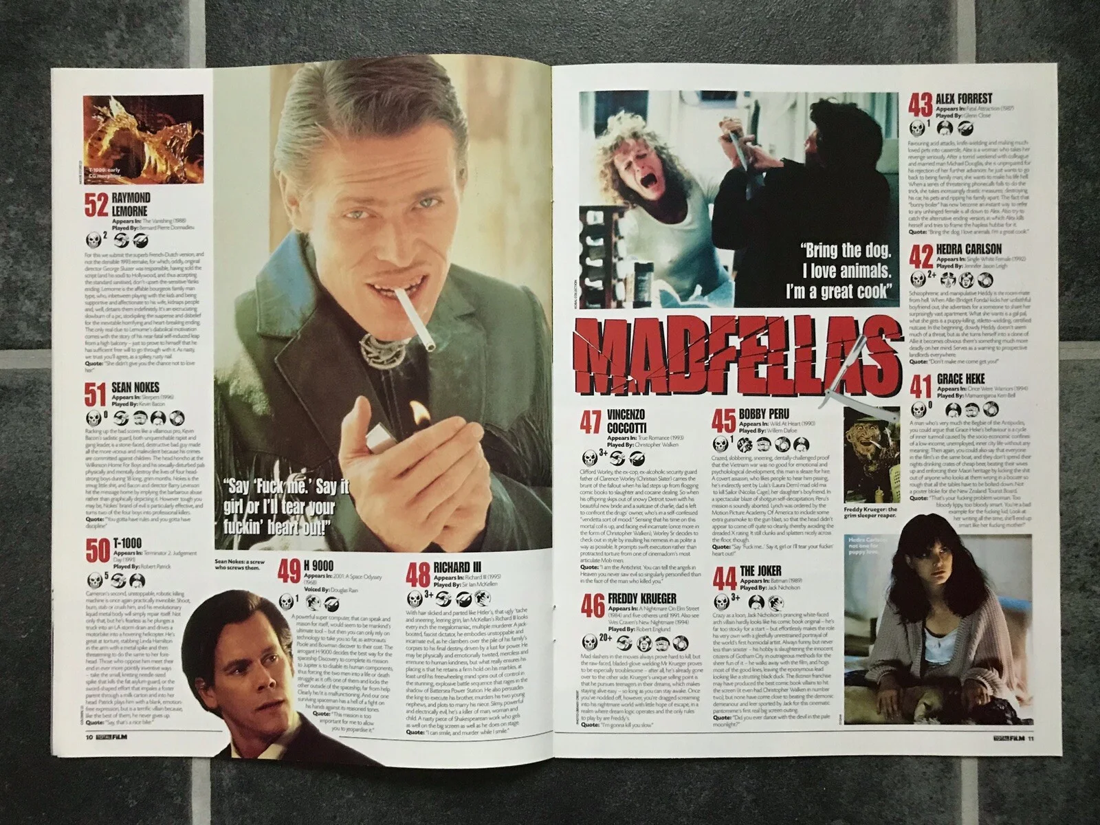 MADFELLAS Movie Magazine ANTHONY HOPKINS JACK NICHOLSON ROBERT DE NIRO PERKINS, изображение 2