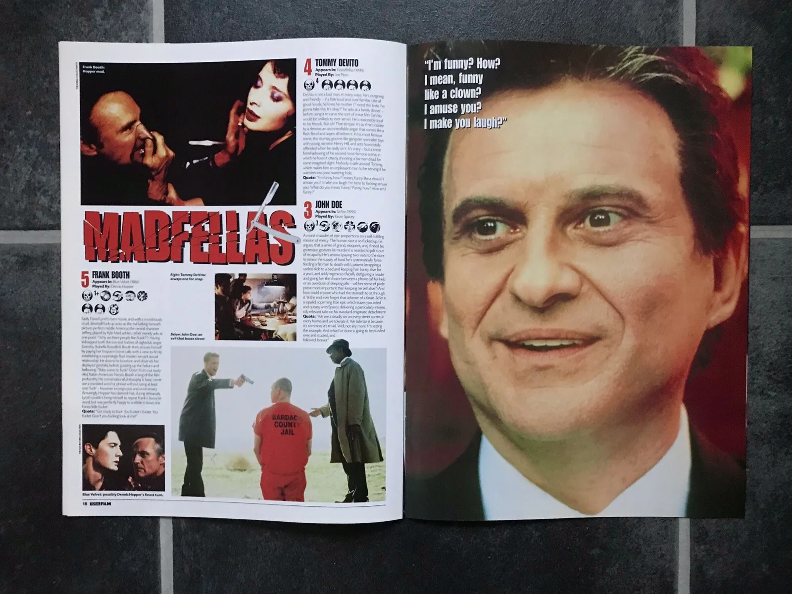 MADFELLAS Movie Magazine ANTHONY HOPKINS JACK NICHOLSON ROBERT DE NIRO PERKINS, изображение 3