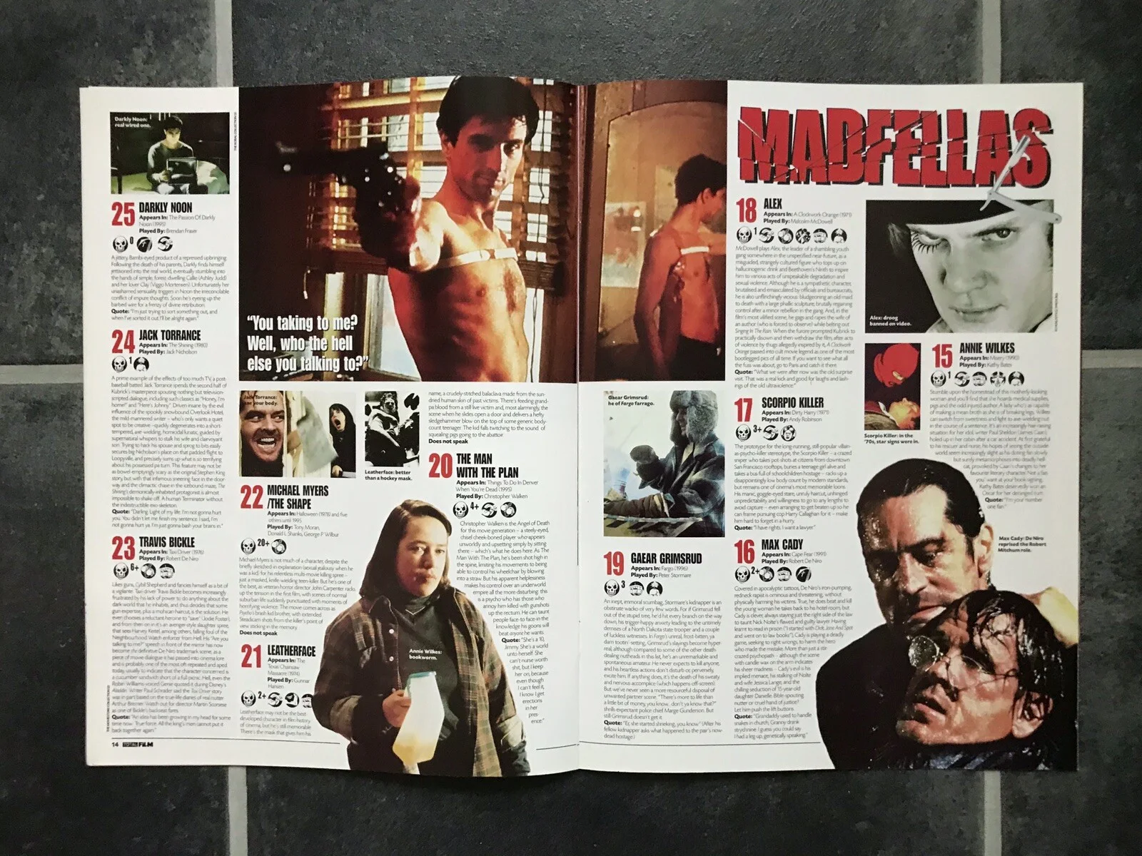 MADFELLAS Movie Magazine ANTHONY HOPKINS JACK NICHOLSON ROBERT DE NIRO PERKINS, изображение 4