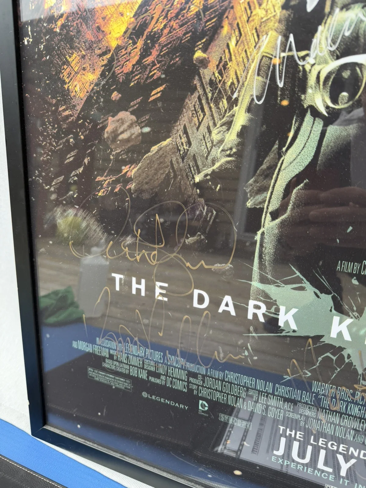 Christopher Nolan — The Dark Knight Rises Cast Signed Poster 40x28 Bale, Hardy, Nolan –COA, Lux west, изображение 3