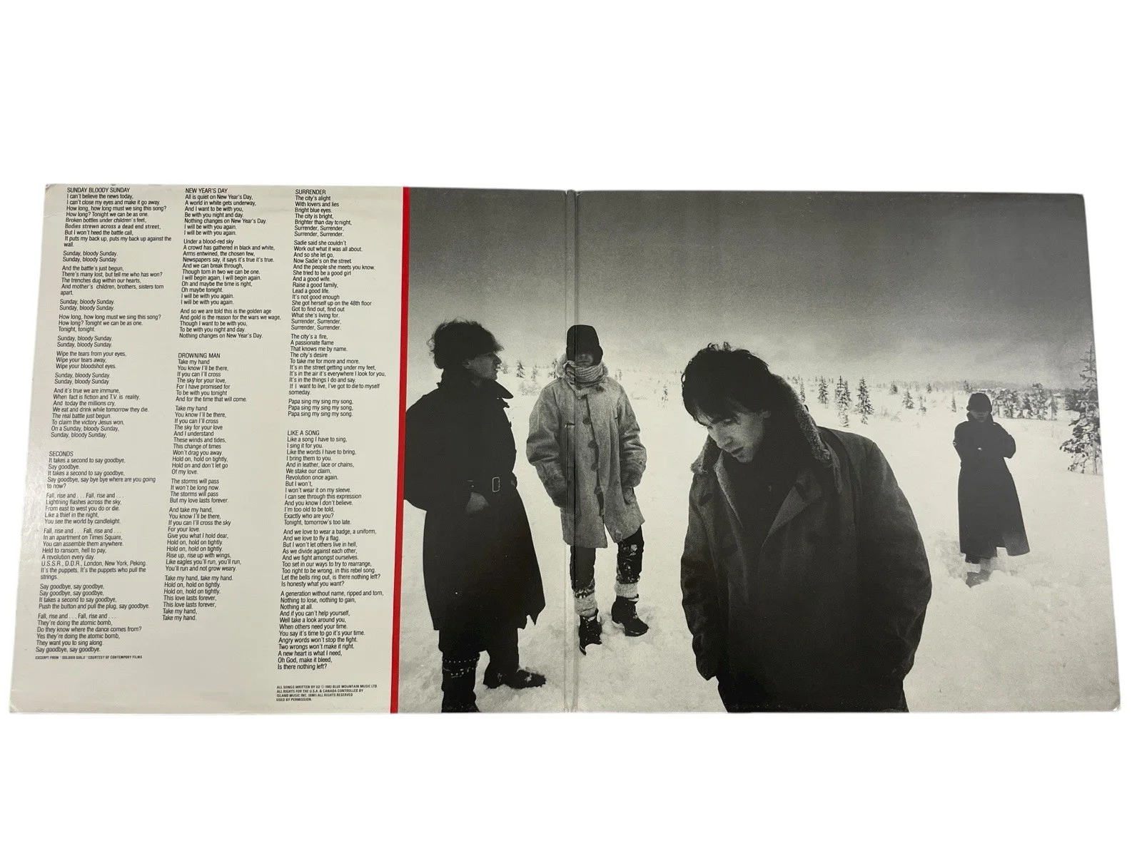 U2 Bono Authentic Signed Autographed War Vinyl LP Record PSA DNA Certified Rare, image 3