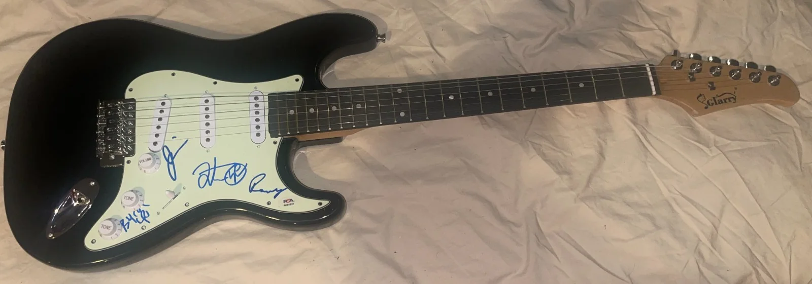 Pennywise Full Circle Ban Jim Lindberg +3 Signed Electric Guitar PSA Letter RARE, image 3