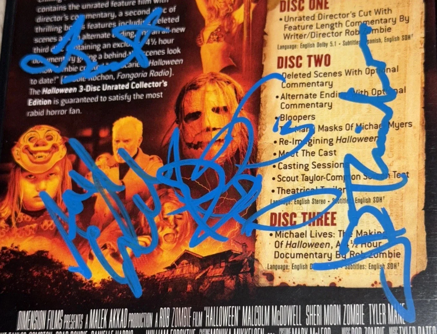 Rare 2007 Halloween Cast Signed DVD Autograph Rob Zombie Film Horror Scary Movie, изображение 3