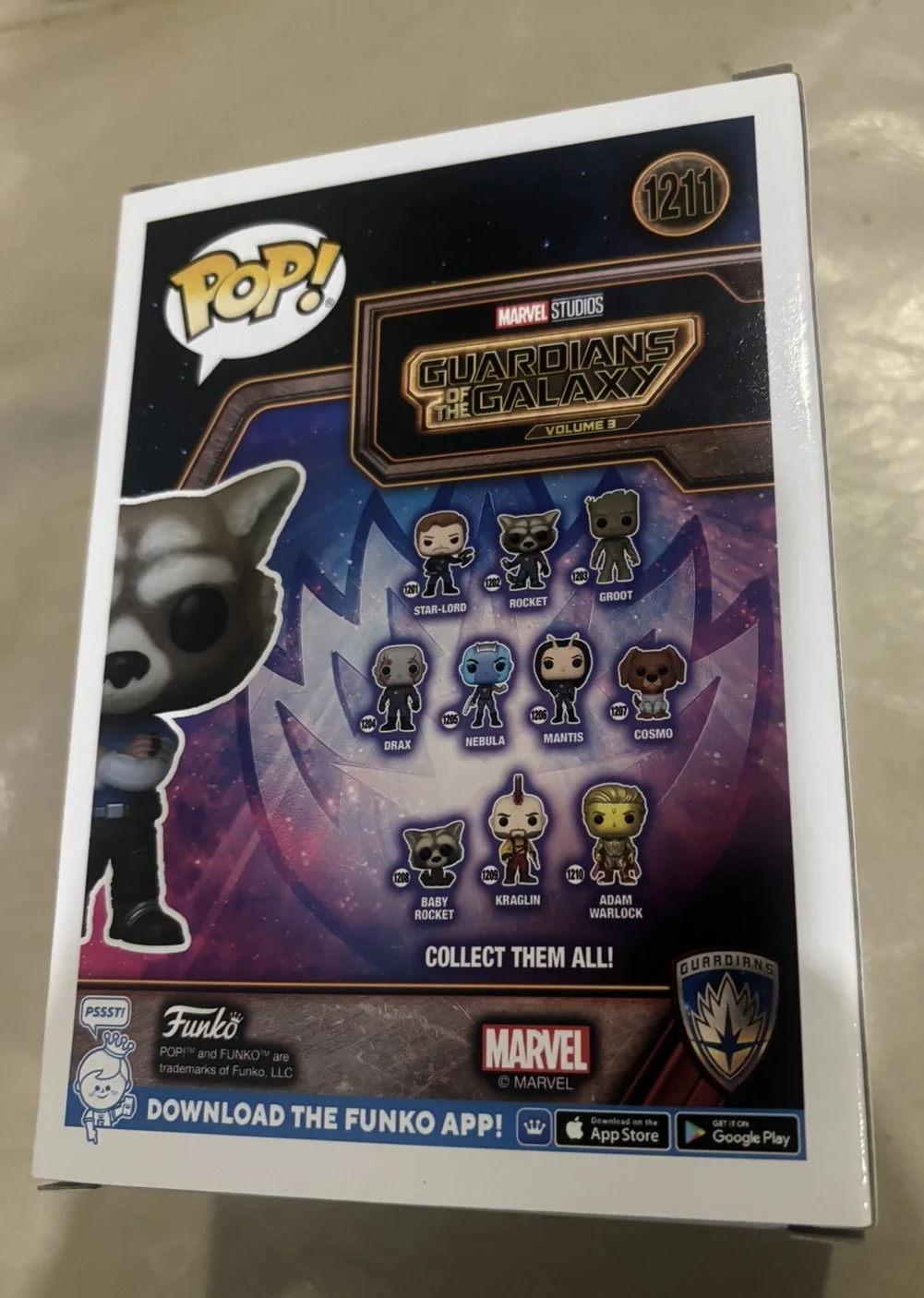 Bradley Cooper — Rocket Raccoon Funko Pop signed by Bradley Cooper Guardians of the Galaxy Vol 3, изображение 2