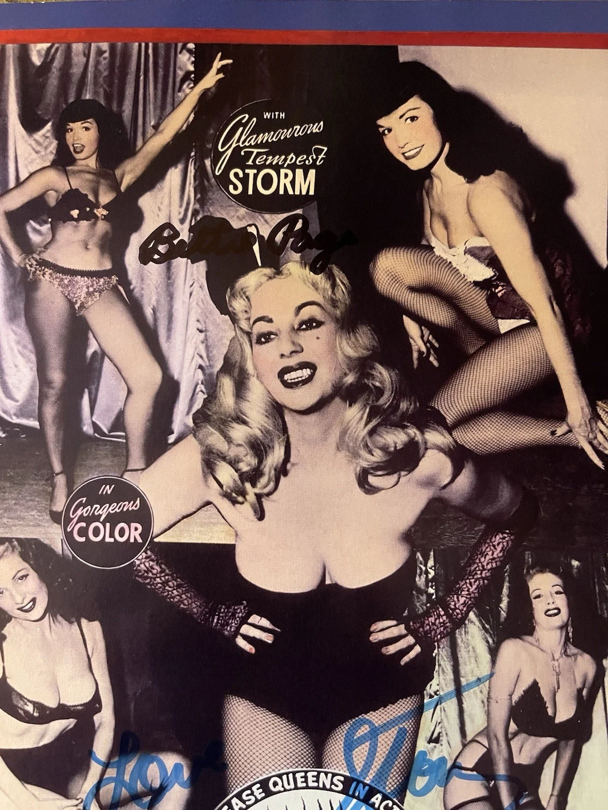 Tempest Storm — QUEEN OF BURLESQUE: HAND SIGNED TEMPEST STORM AUTOGRAPHED SIGNED 8X10 Magazine P, изображение 3