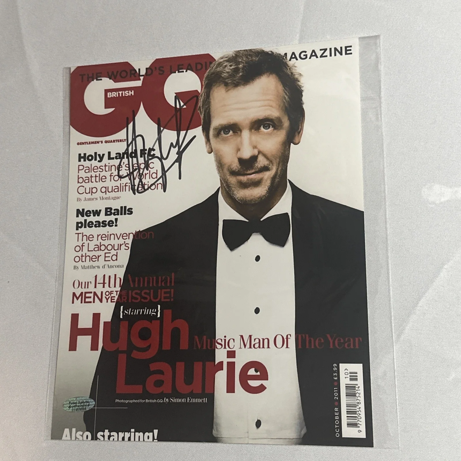 Hugh Laurie - Signed Auto - 8x10 Photo - With COA - “Music Man Of The Year”, изображение 3