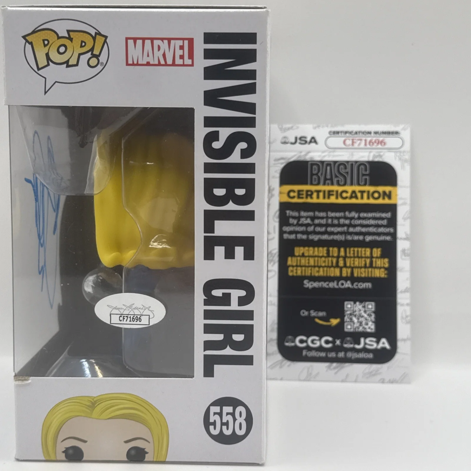 Jessica Alba — Jessica Alba Signed Autographed Funko Pop Invisible Girl Fantastic Four JSA COA, изображение 2