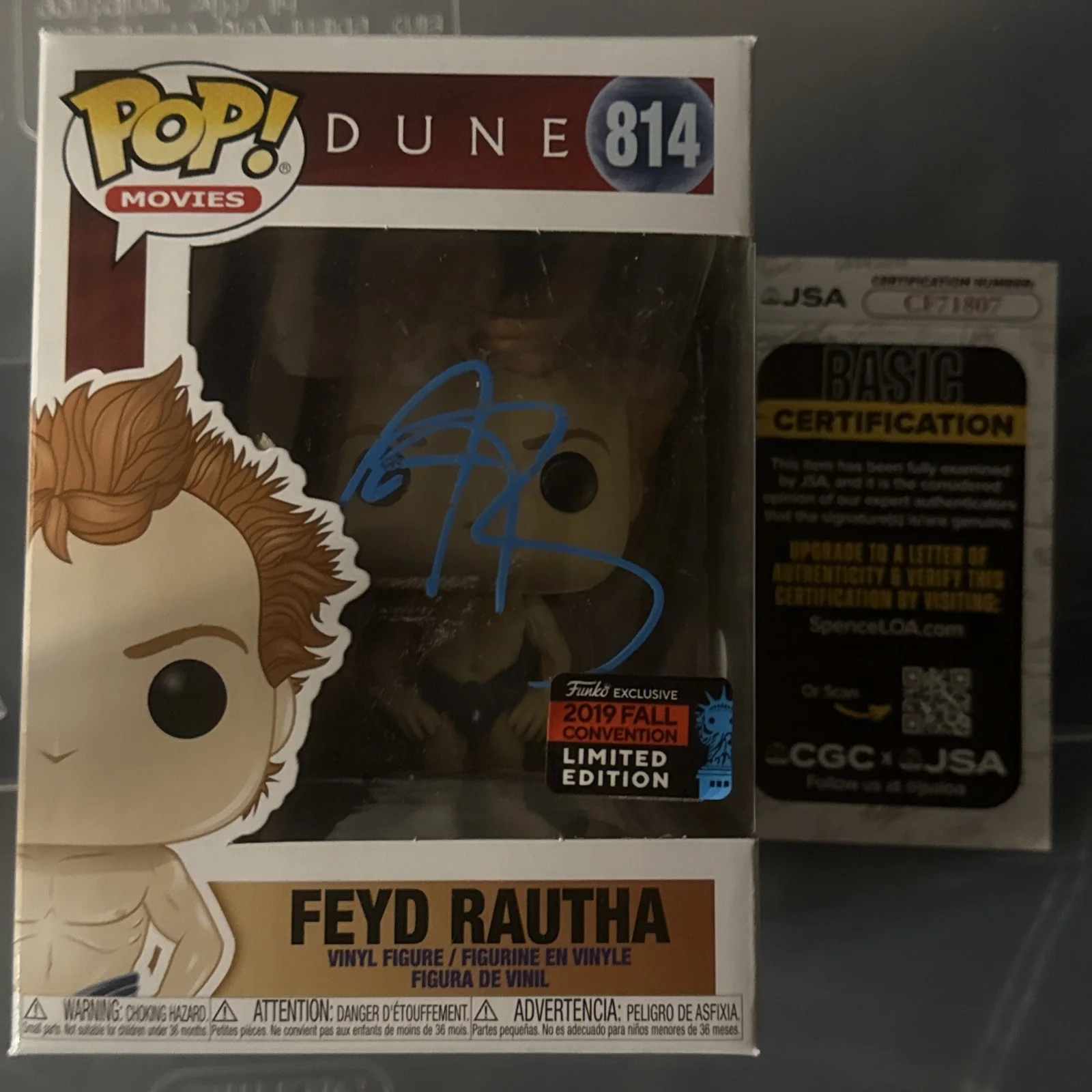 Austin Butler — Austin Butler Signed Autograph Funko Pop 814 Feyd-Rautha Dune JSA COA AUTHENTIC