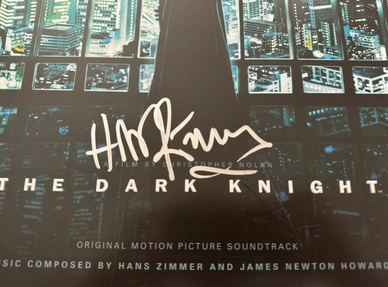 hans zimmer signed autographed The Dark Knight Rare Vinyl JSA COA, изображение 2