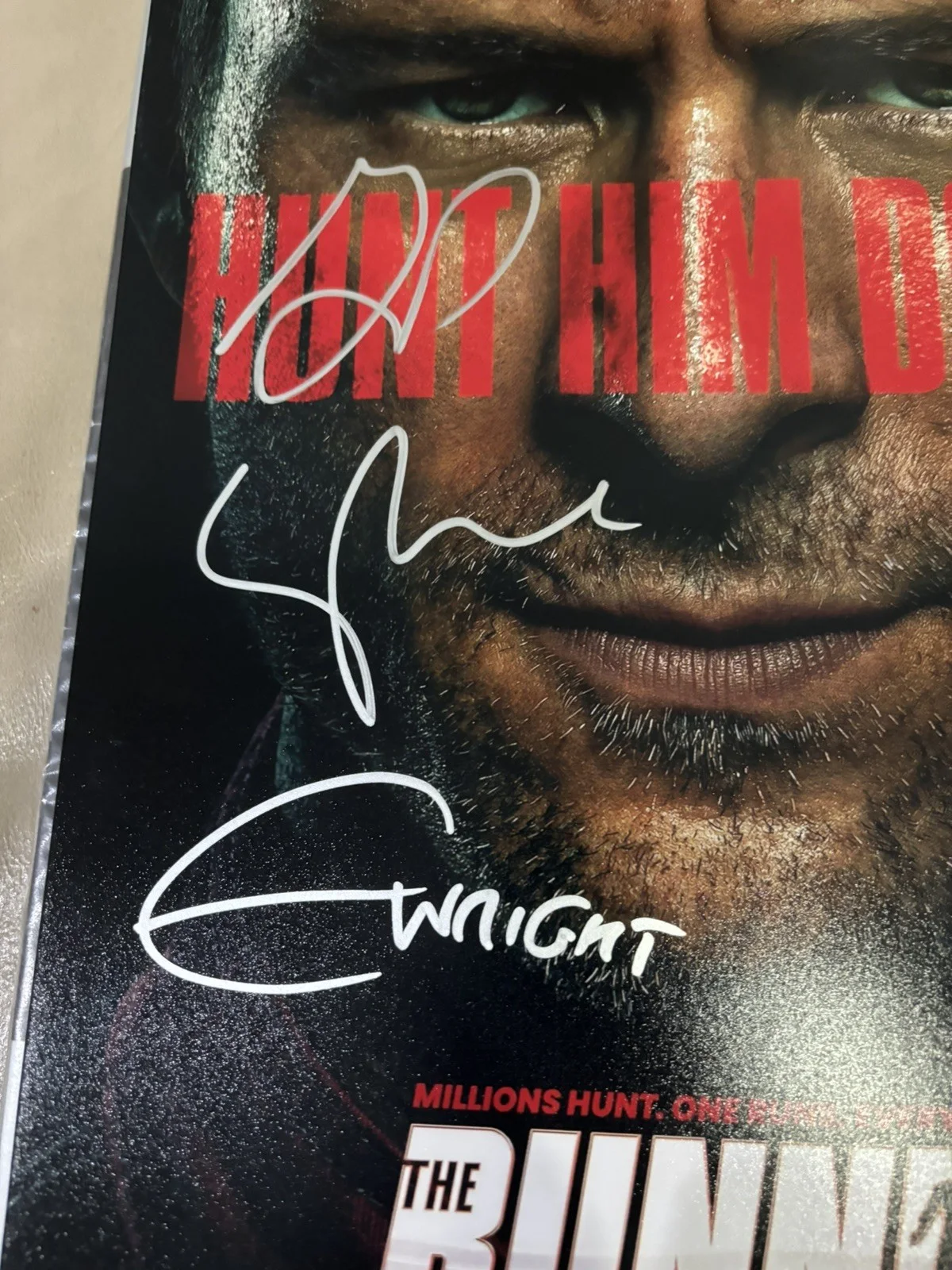 Edgar Wright, Glen Powell — The Running Man 11x17 Photo Signed by Edgar Wright, Glen Powell, Lee Pace +3, изображение 2