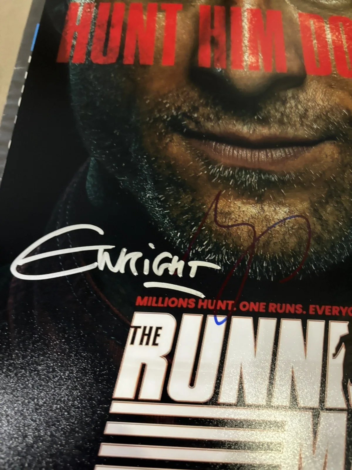 Edgar Wright, Glen Powell — The Running Man 11x17 Photo Signed by Edgar Wright, Glen Powell and Emilia Jones, изображение 2