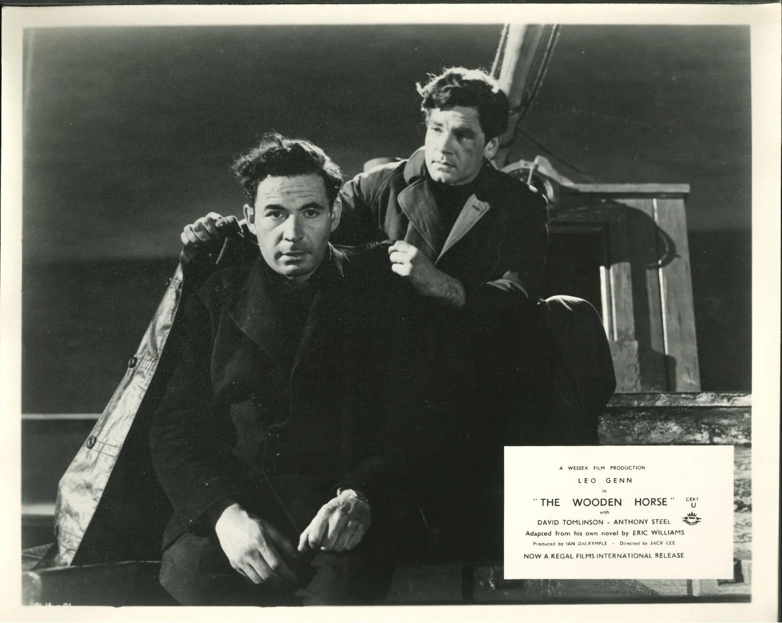 Wooden Horse 4x ORIGINAL UK FOH Lobby Cards Leo Genn Anthony Steel 1950, изображение 2