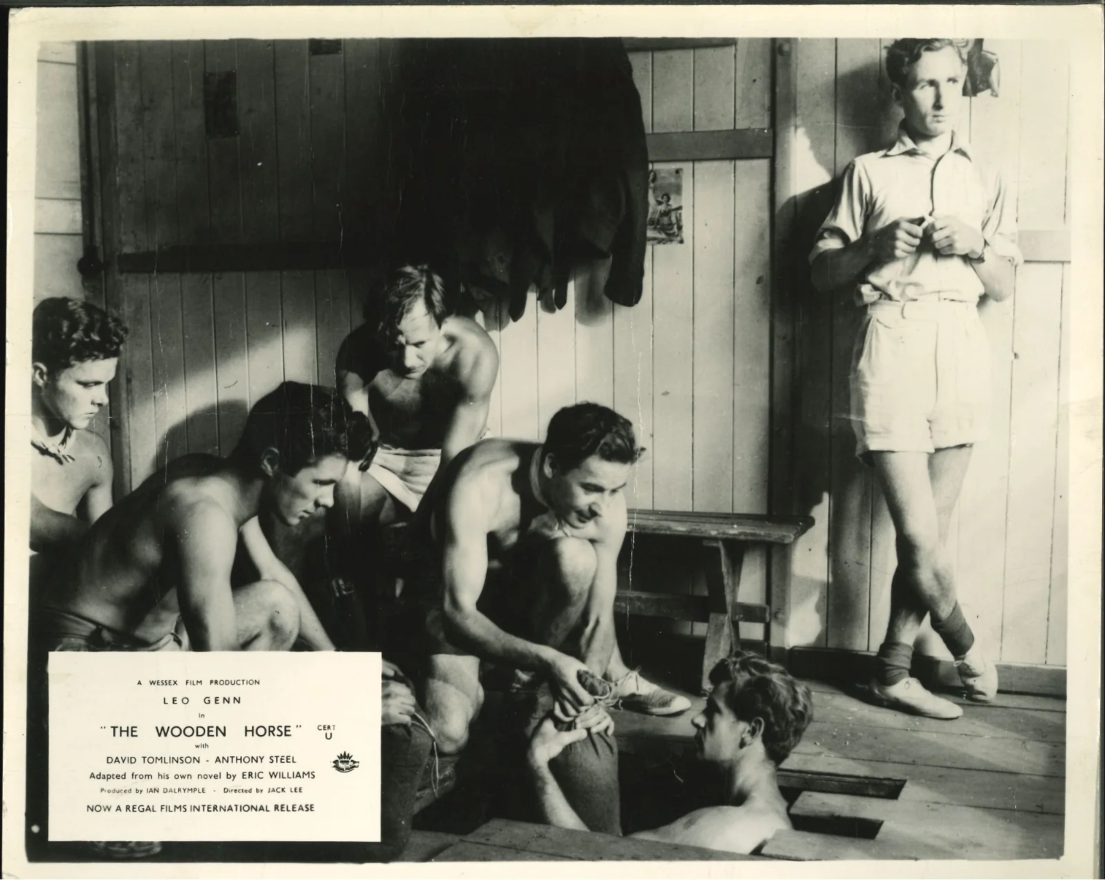 Wooden Horse 4x ORIGINAL UK FOH Lobby Cards Leo Genn Anthony Steel 1950, изображение 5