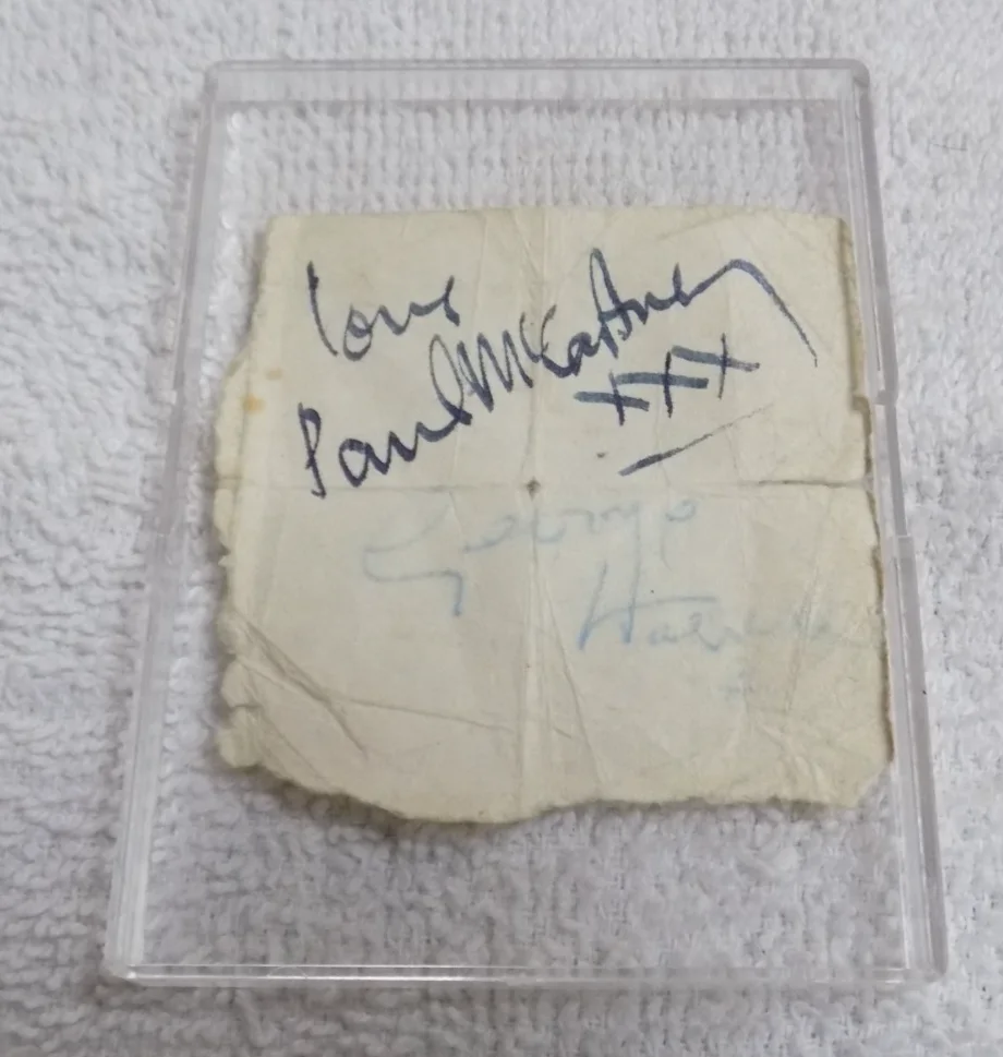 The Beatles McCartney Harrison Signed Cavern Club Membership Card TRACKS LOA, изображение 4